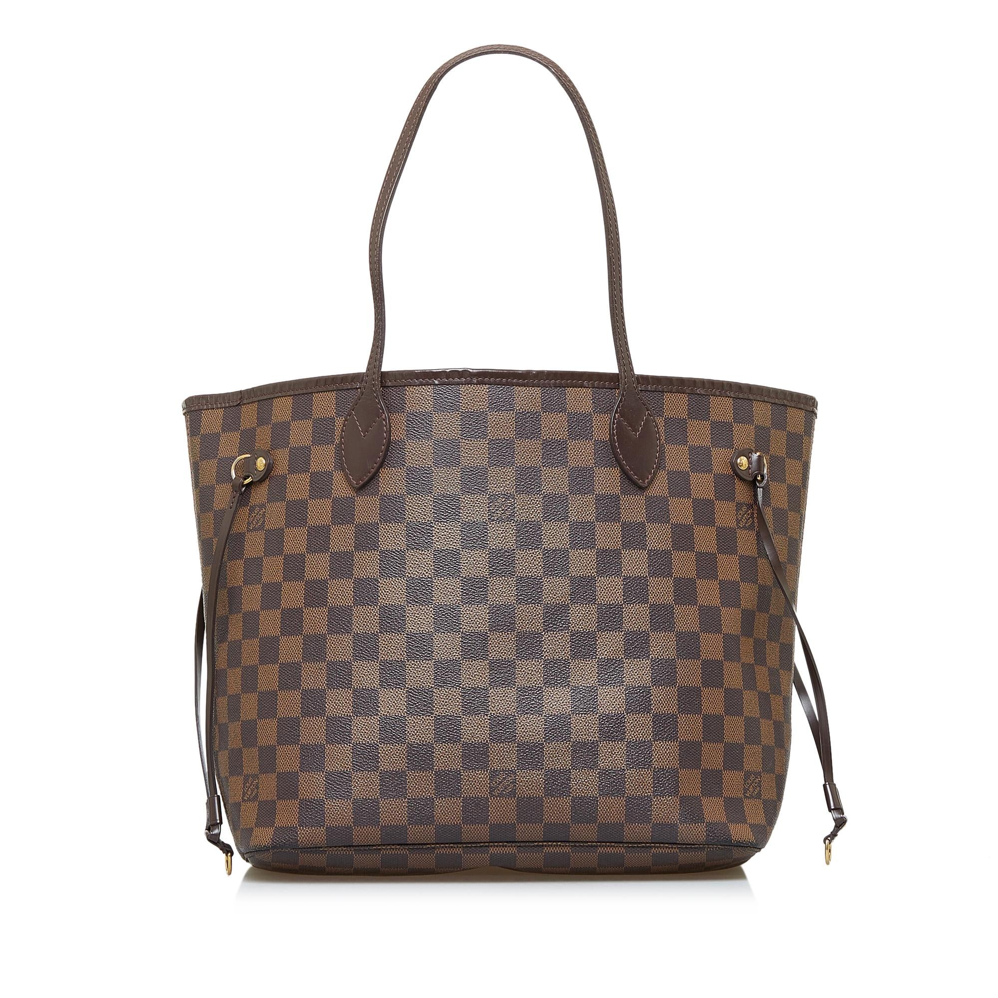 Louis Vuitton Damier Ebene Neverfull MM (SHG-wzMcJo)