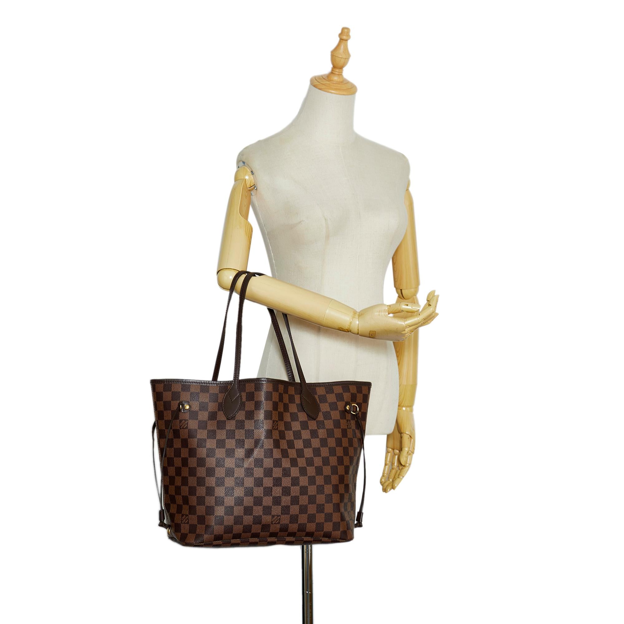 Louis Vuitton Damier Ebene Neverfull MM (SHG-3Bb7SZ)