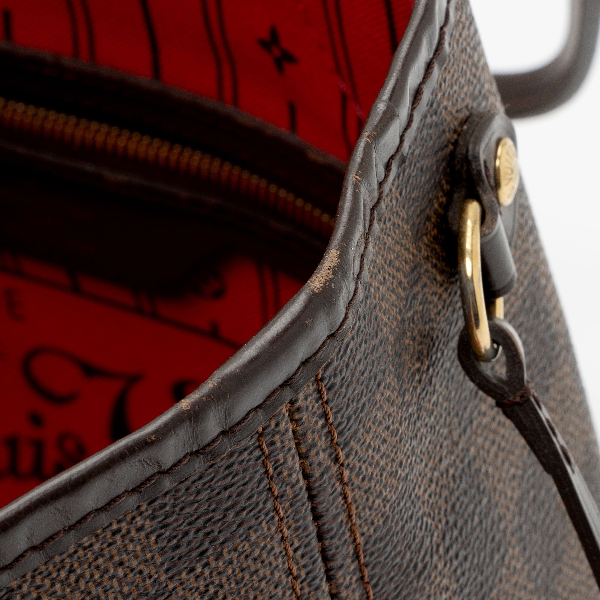 Louis Vuitton Damier Ebene Neverfull PM Tote (SHF-Q327eN)