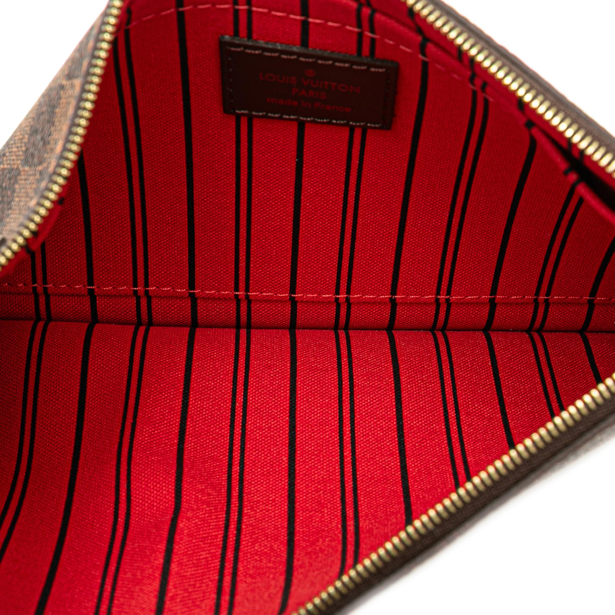 Louis Vuitton Damier Ebene Neverfull Pouch MM