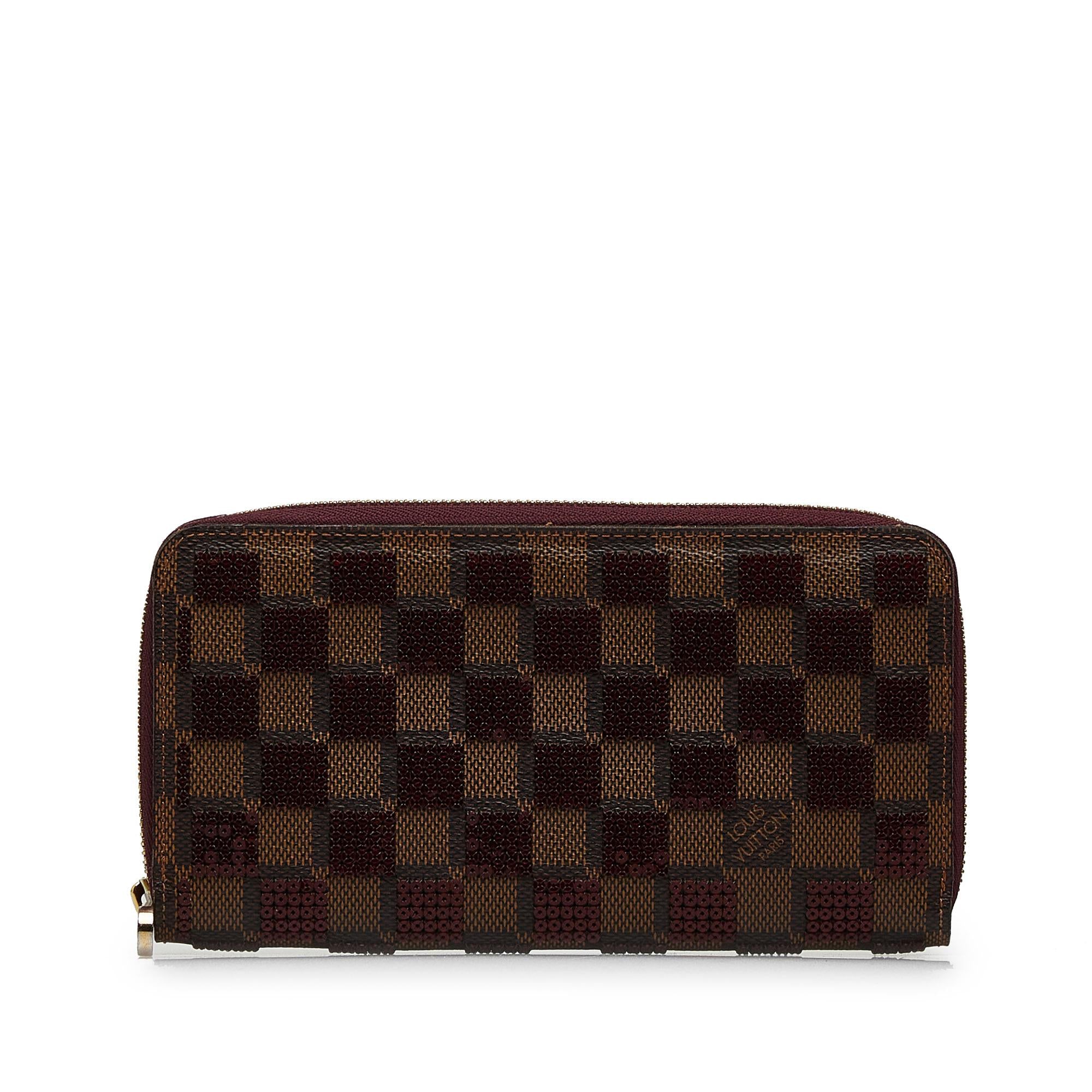 Louis Vuitton Damier Ebene Paillettes Zippy Wallet (SHG-9hiT3i)