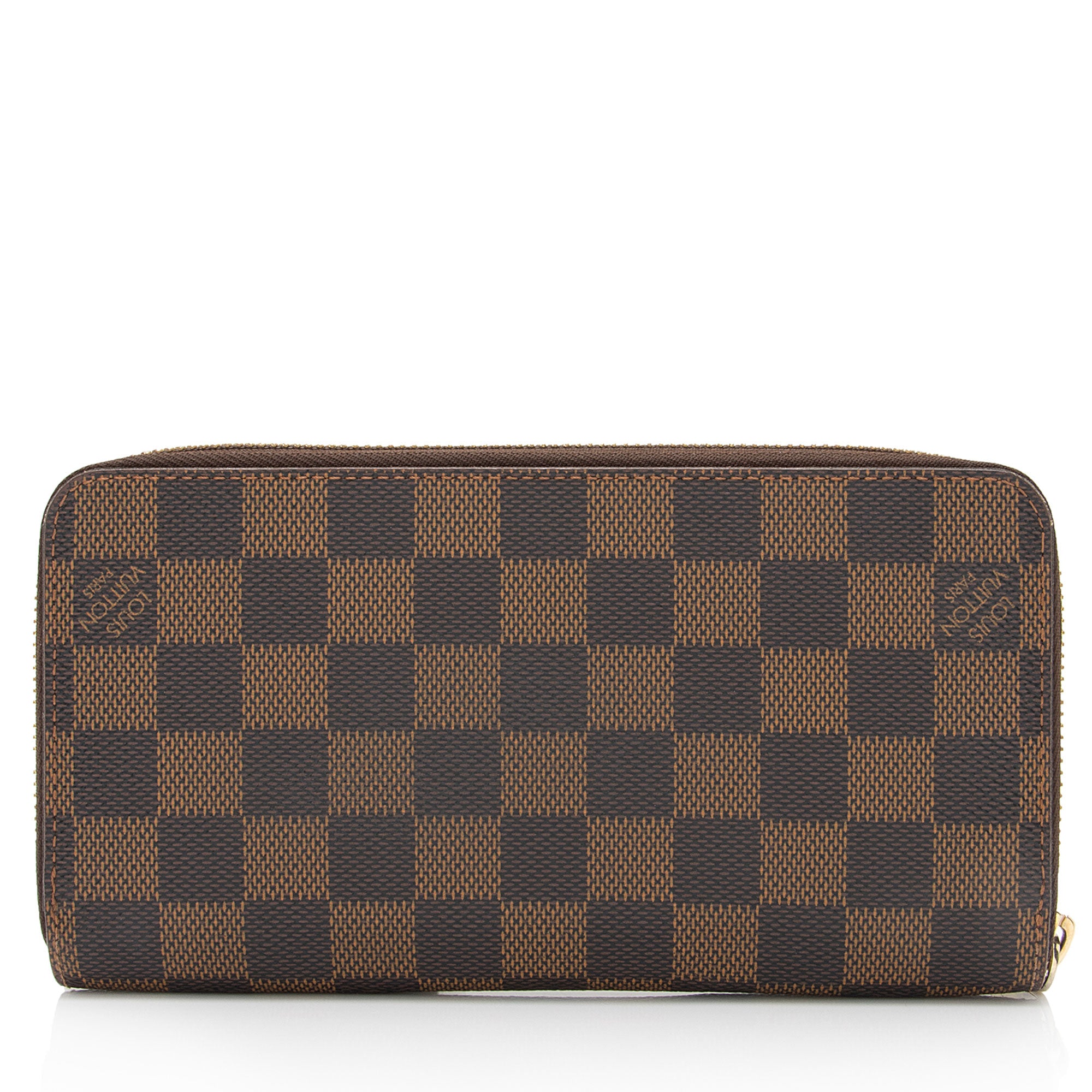 Louis Vuitton Damier Ebene Porte Monnaie Zippy Wallet (SHF-0LVXGb)