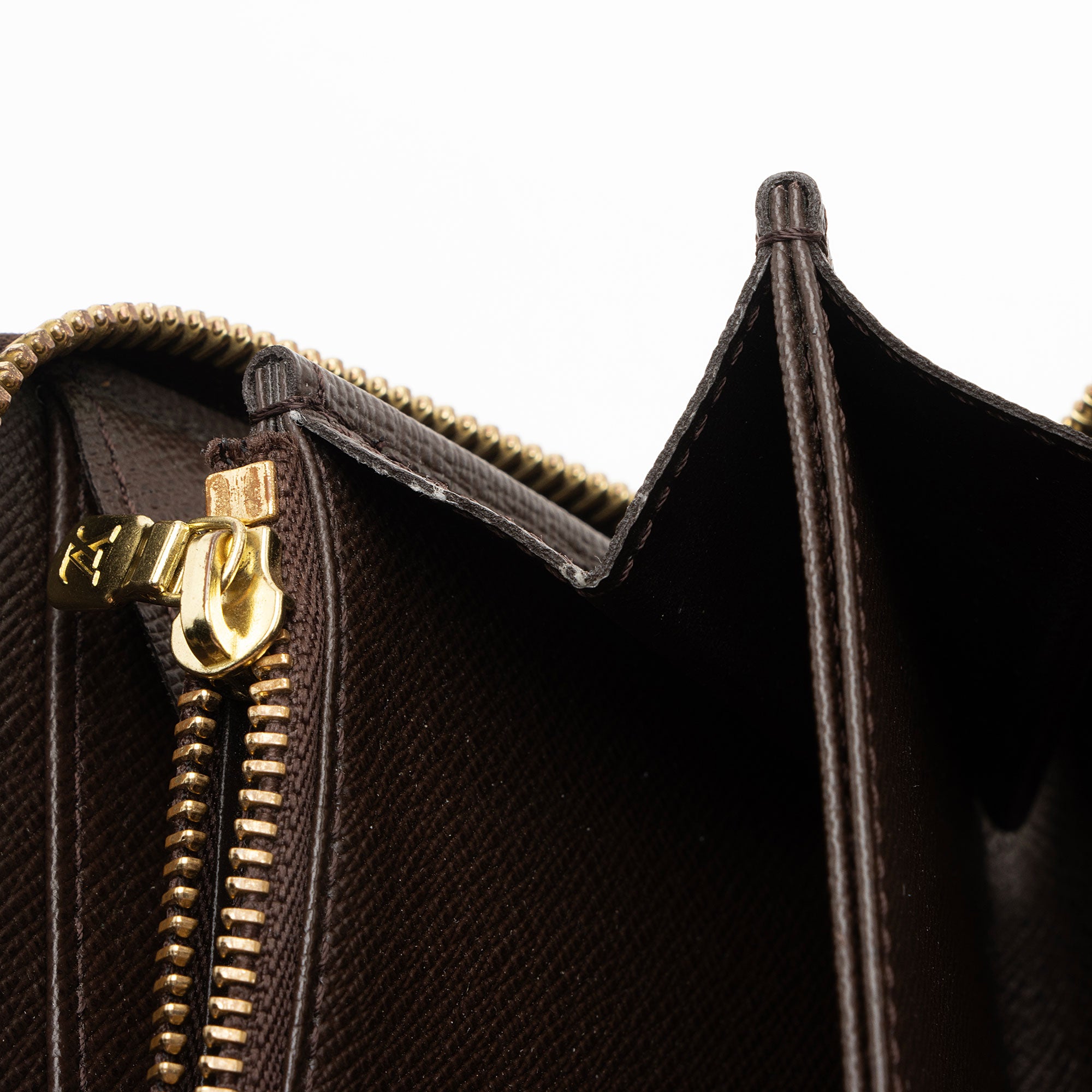 Louis Vuitton Damier Ebene Porte Monnaie Zippy Wallet (SHF-0LVXGb)