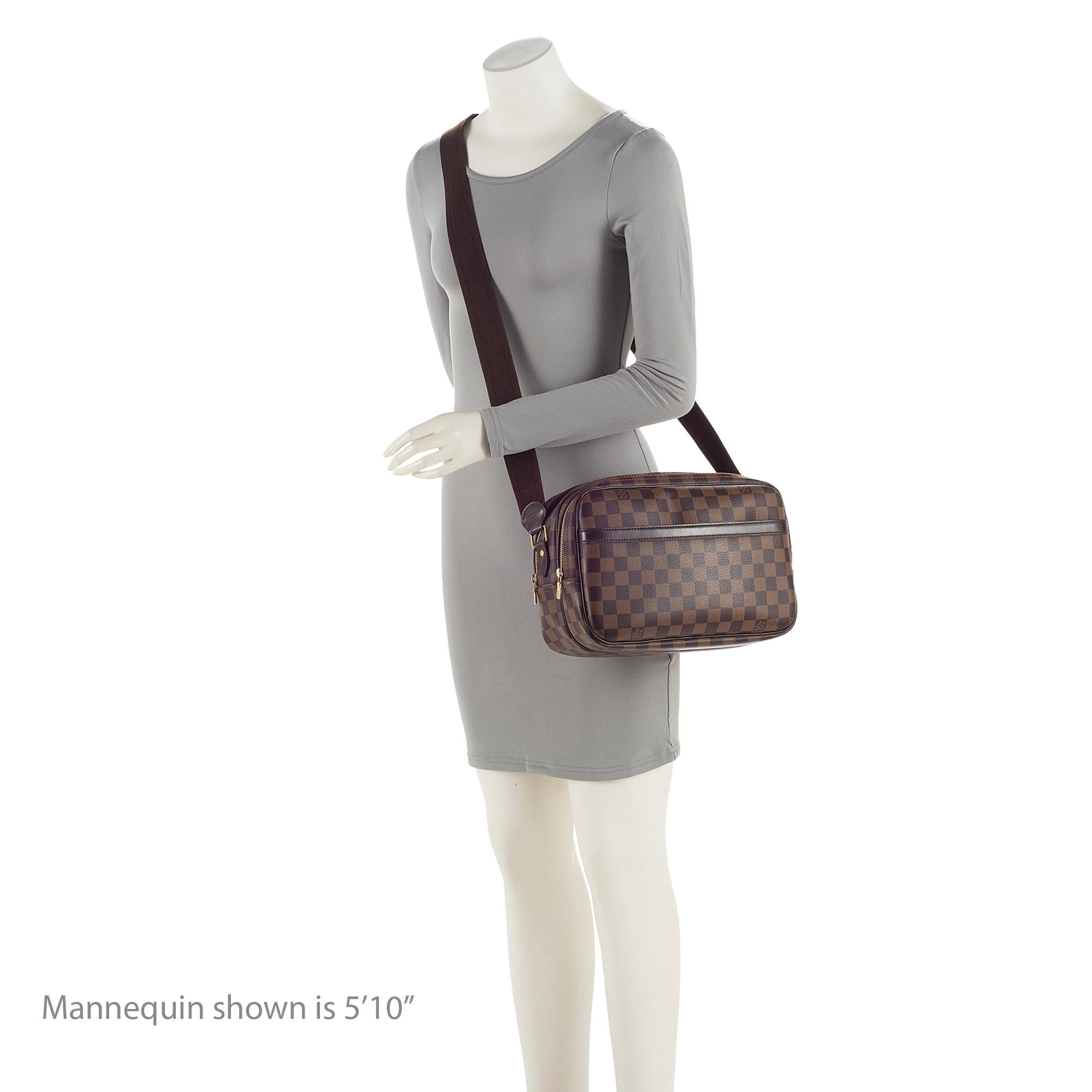 Louis Vuitton Damier Ebene Reporter PM Messenger Bag (SHF-22904)