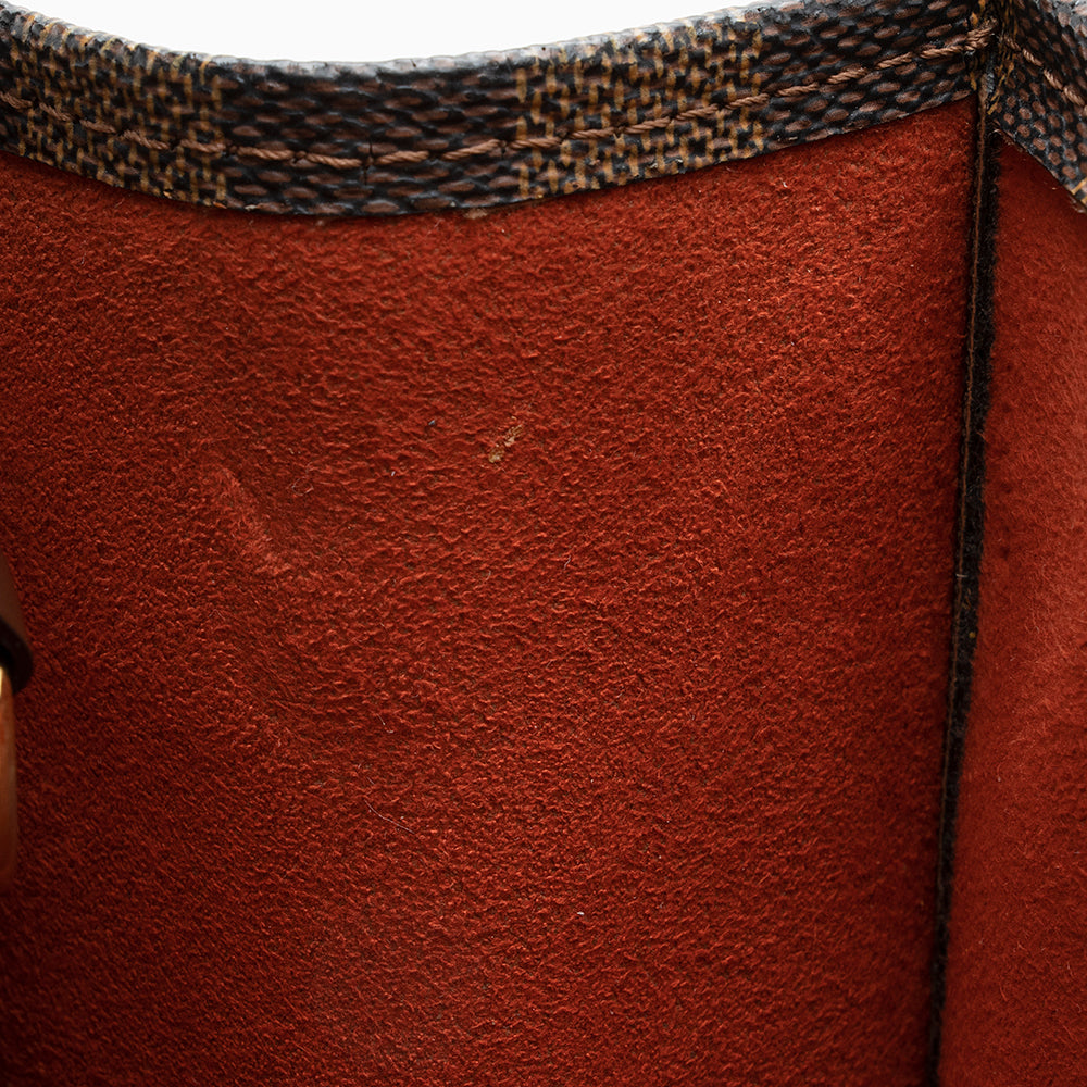 Louis Vuitton Damier Ebene Sac Plat Tote (SHF-19500)