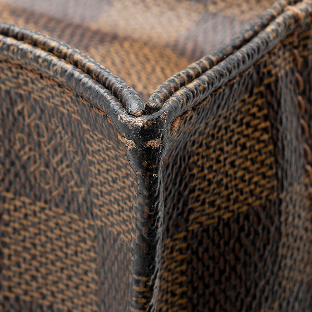 Louis Vuitton Damier Ebene Sac Plat Tote (SHF-19500)