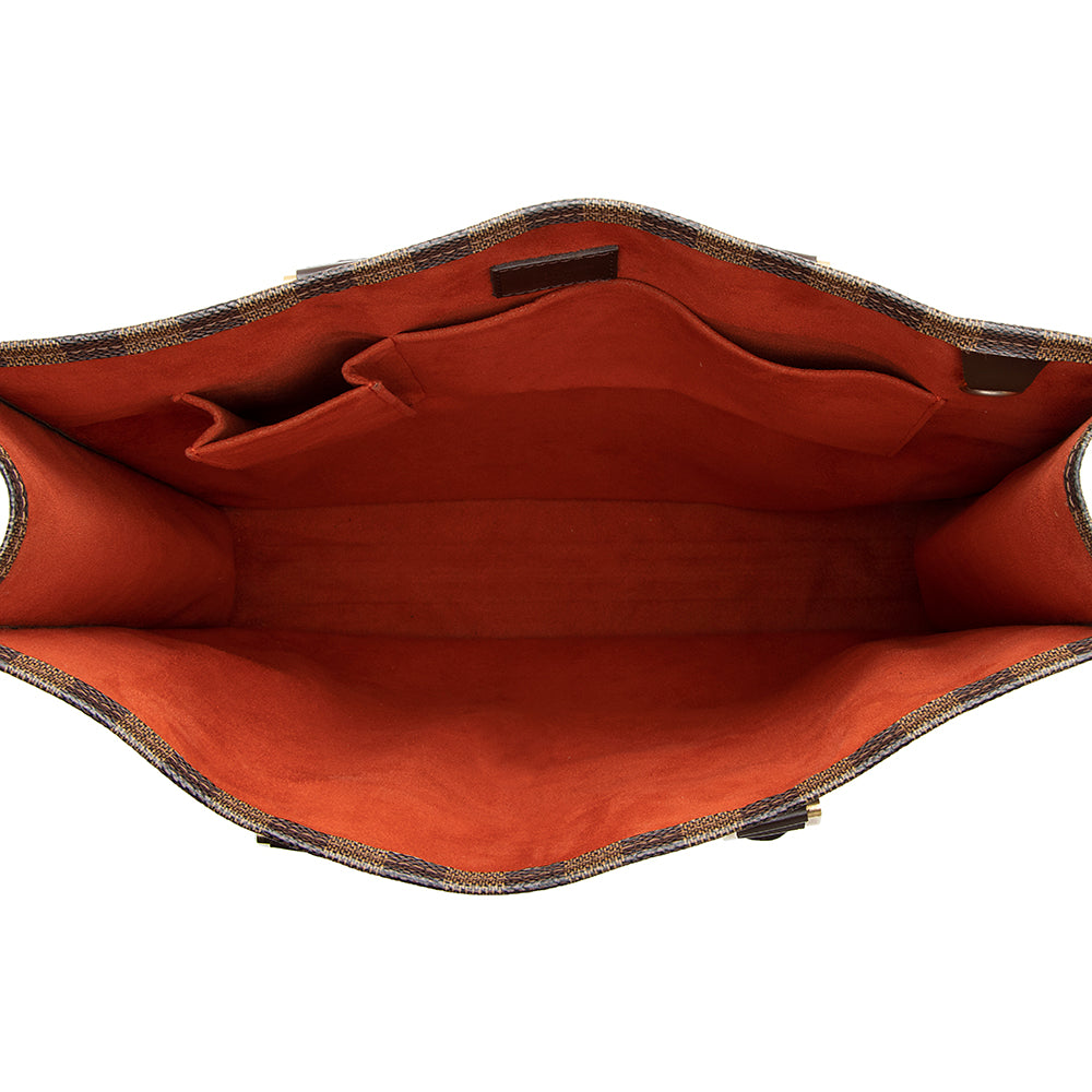 Louis Vuitton Damier Ebene Sac Plat Tote (SHF-19500)