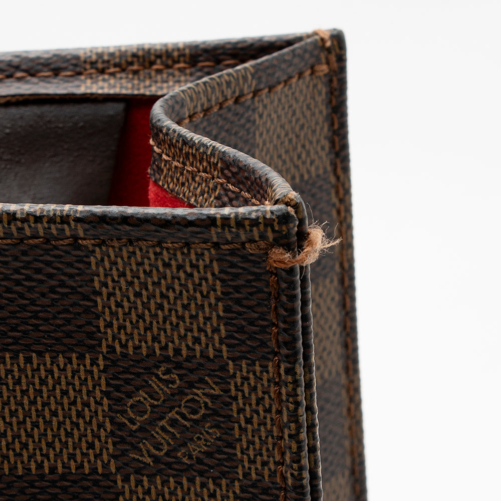 Louis Vuitton Damier Ebene Sac Plat Tote (SHF-20478)