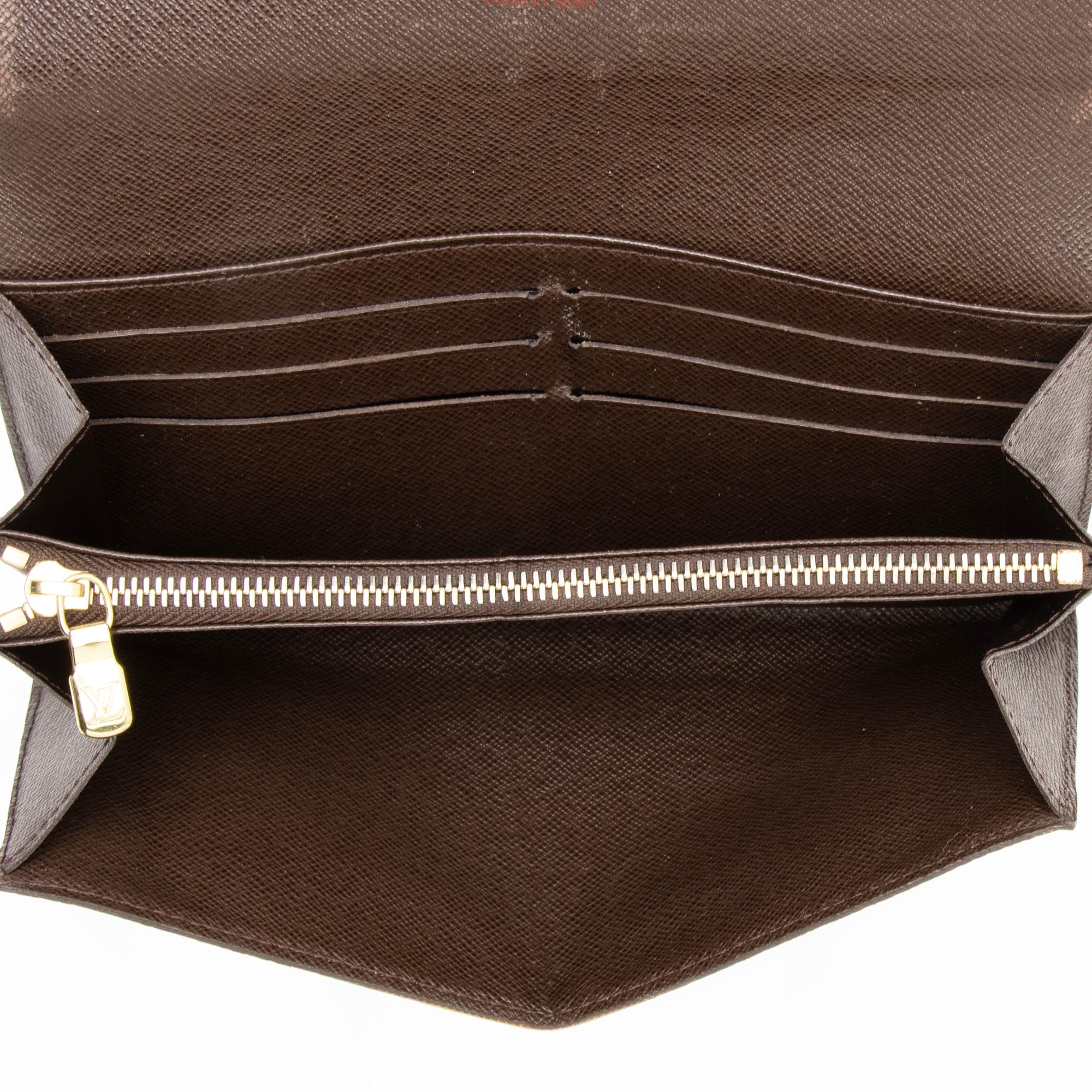 Louis Vuitton Damier Ebene Sarah Wallet (SHF-2iG1a2)