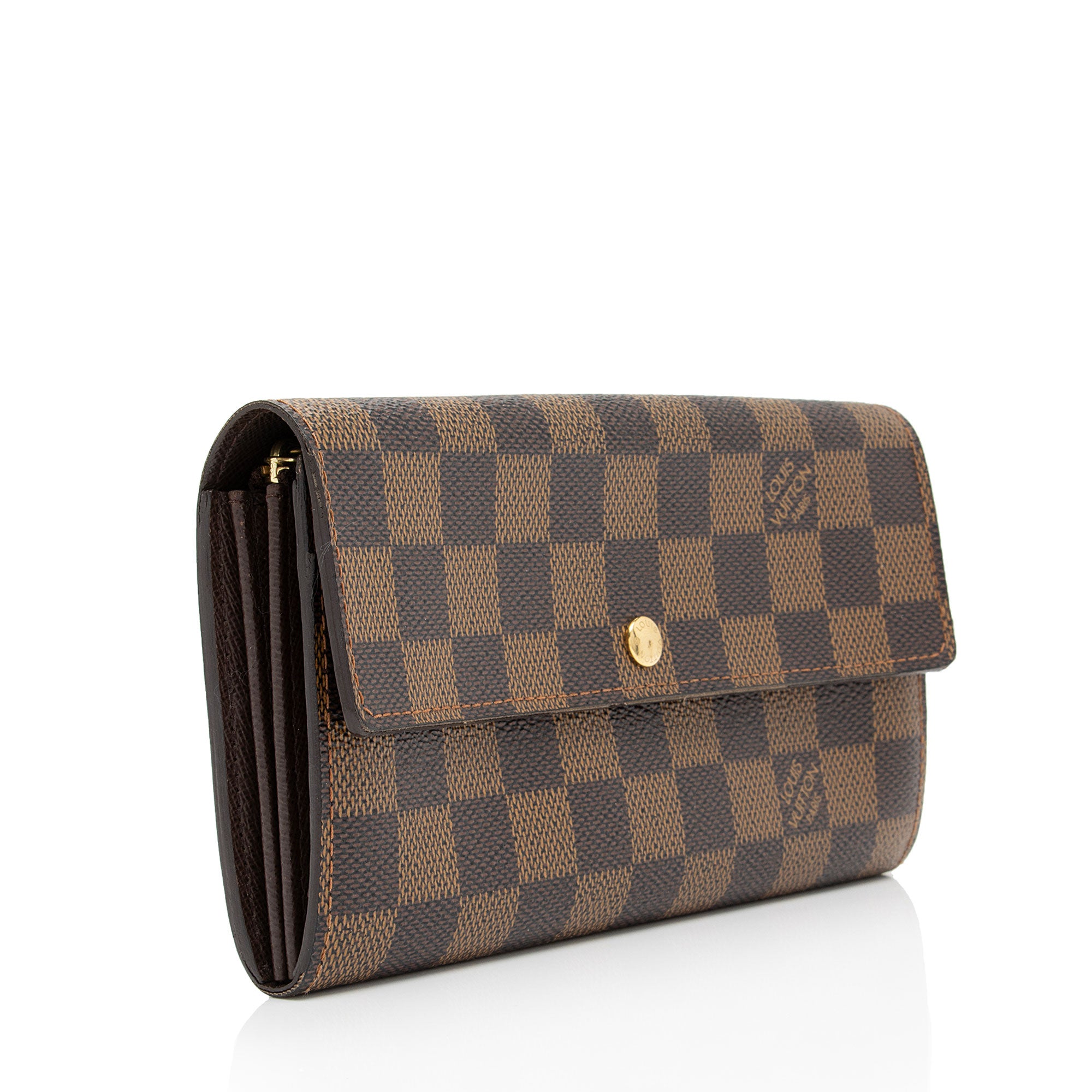 Louis Vuitton Damier Ebene Sarah Wallet (SHF-CpNxea)