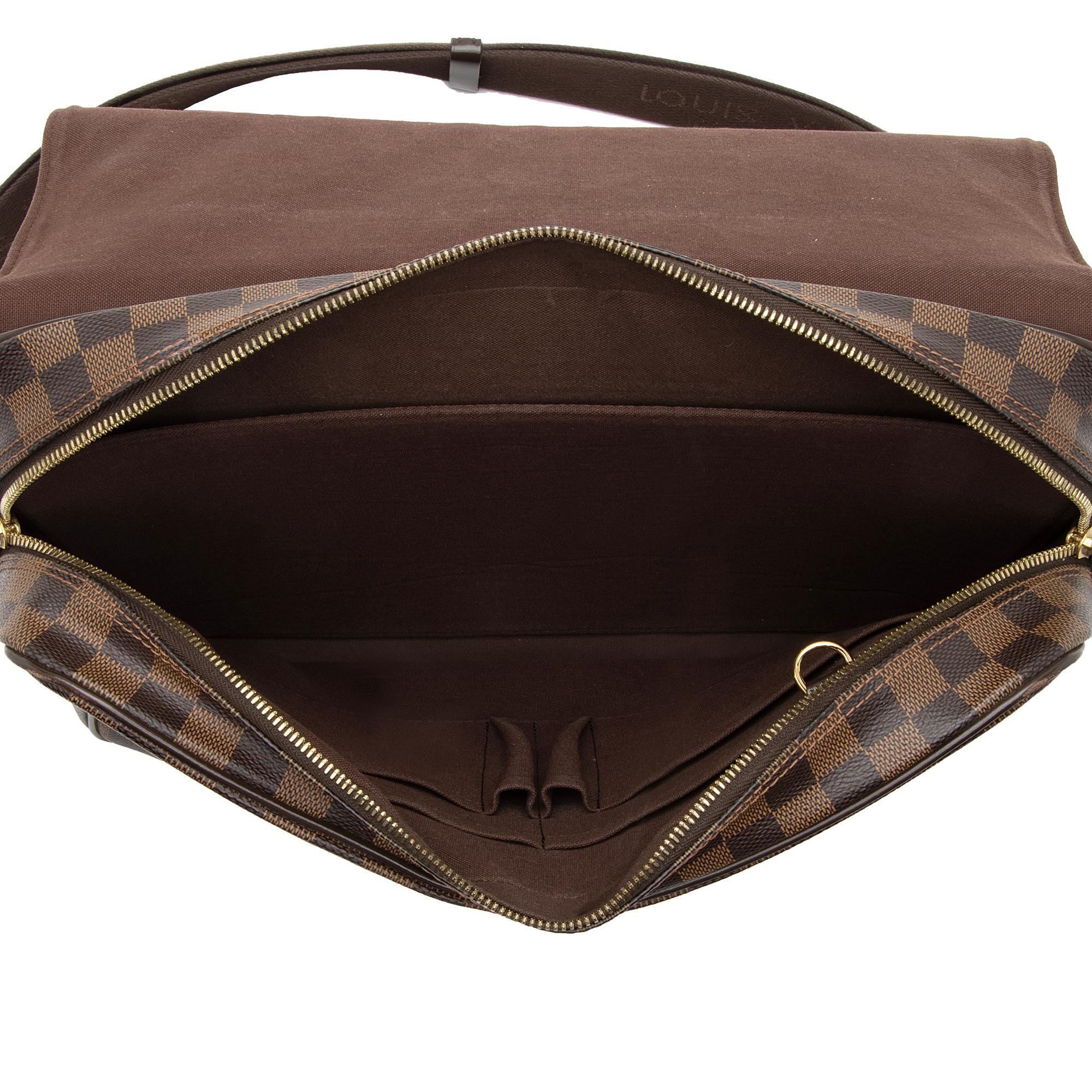 Louis Vuitton Damier Ebene Shelton MM Messenger Bag (SHF-ceHbG0)