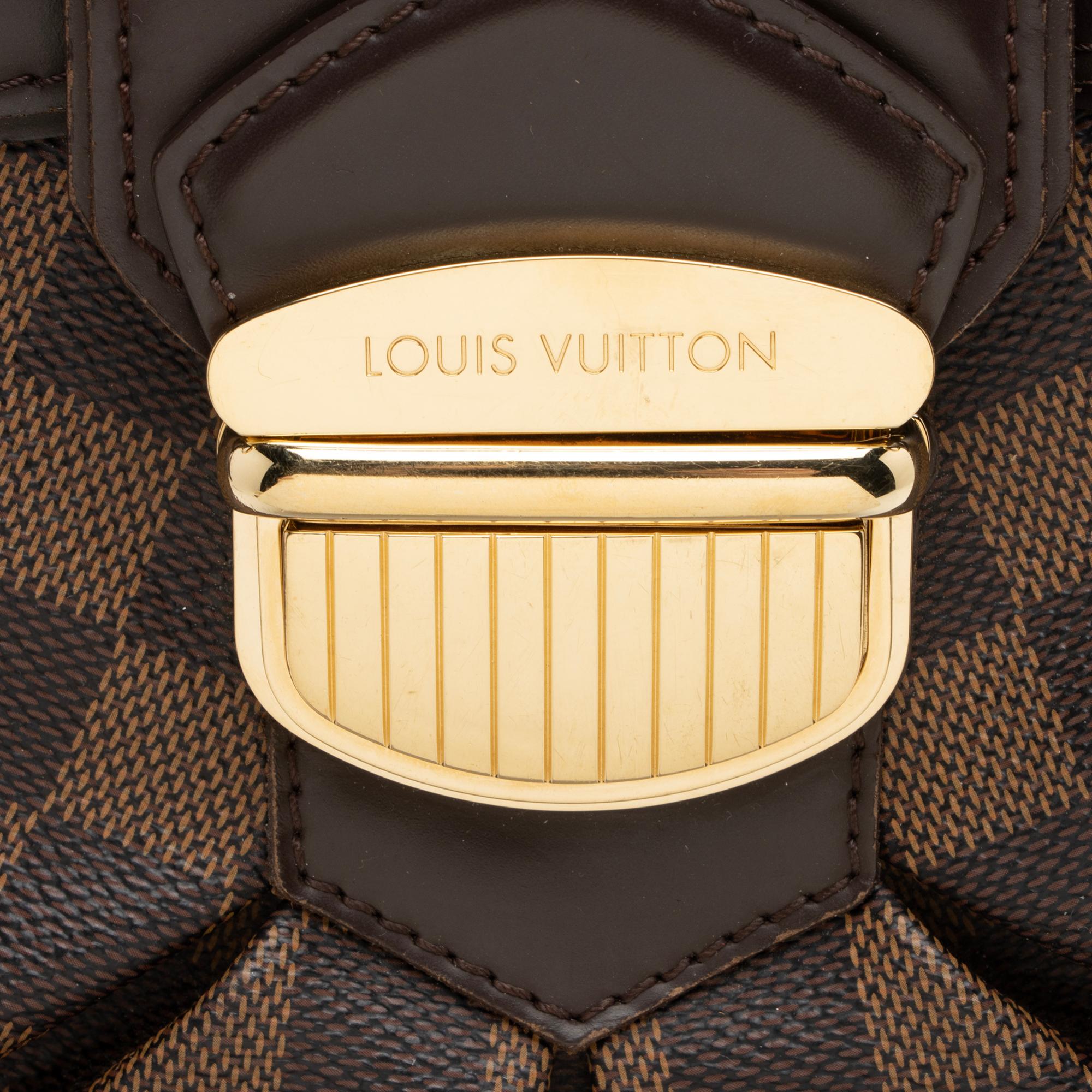 Louis Vuitton Damier Ebene Sistina GM Shoulder Bag (SHF-23441)
