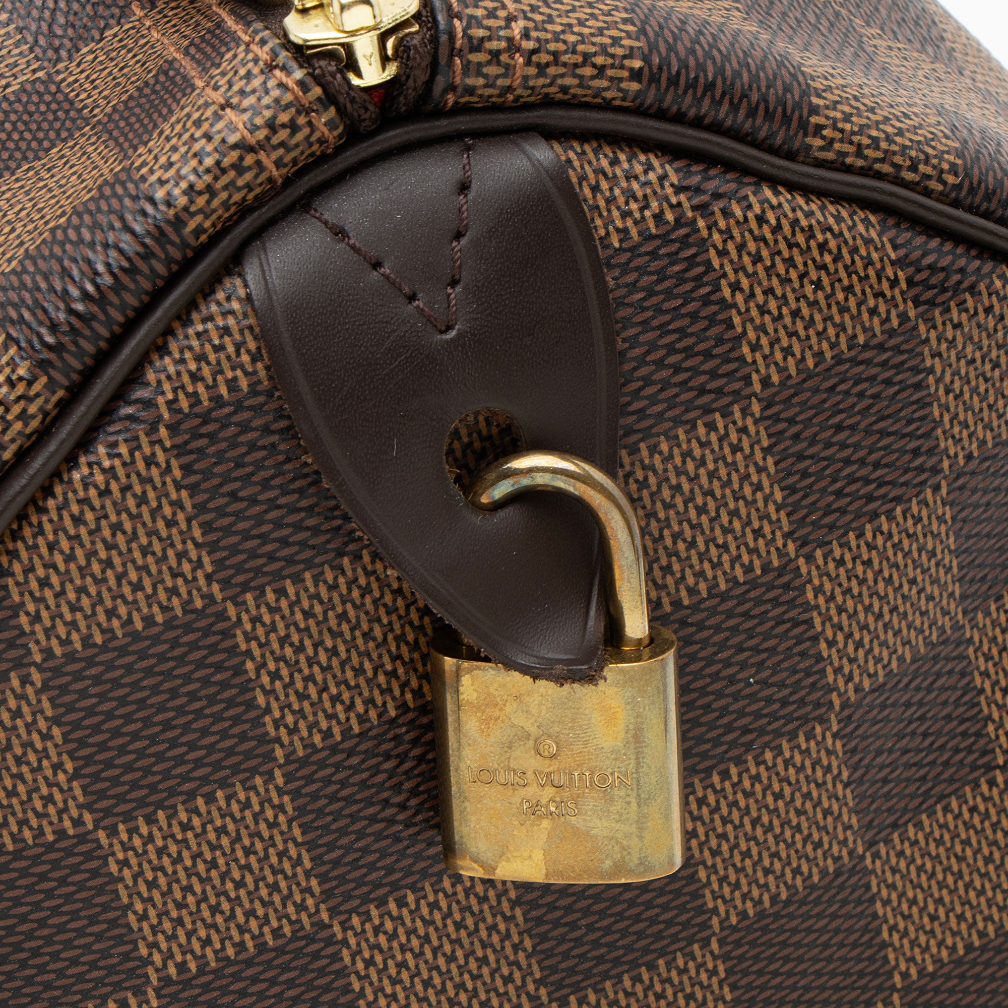 Louis Vuitton Damier Ebene Speedy 30 Satchel (SHF-0Pl8dB)