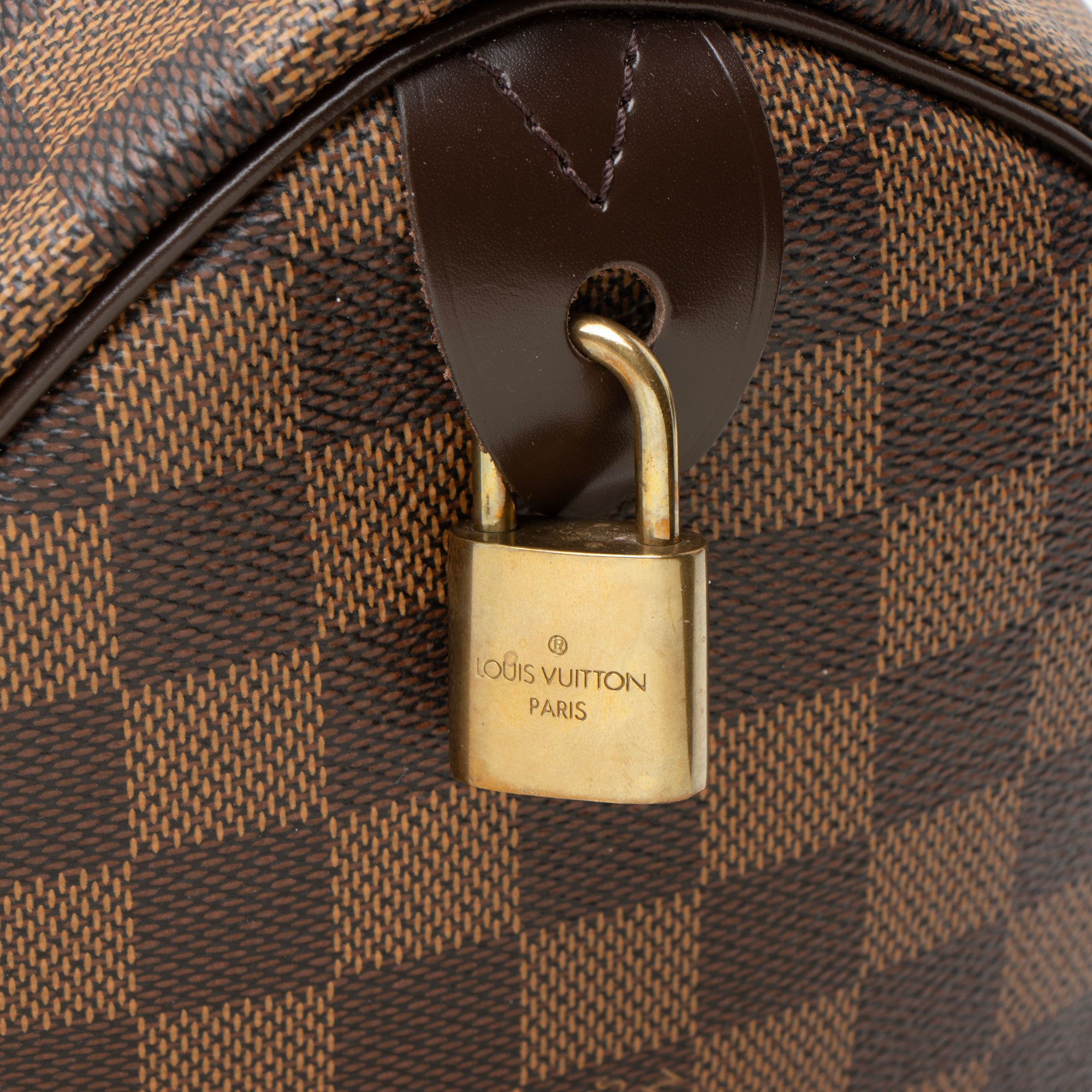 Louis Vuitton Damier Ebene Speedy 30 Satchel