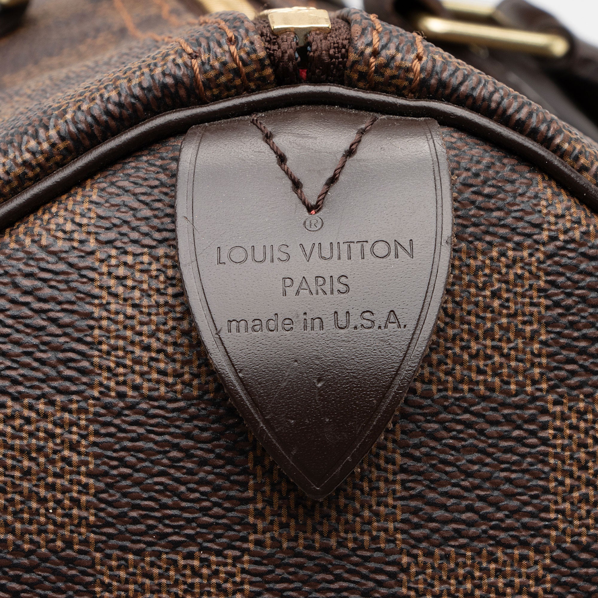 Louis Vuitton Damier Ebene Speedy 35 Satchel (SHF-Gl4EF7)