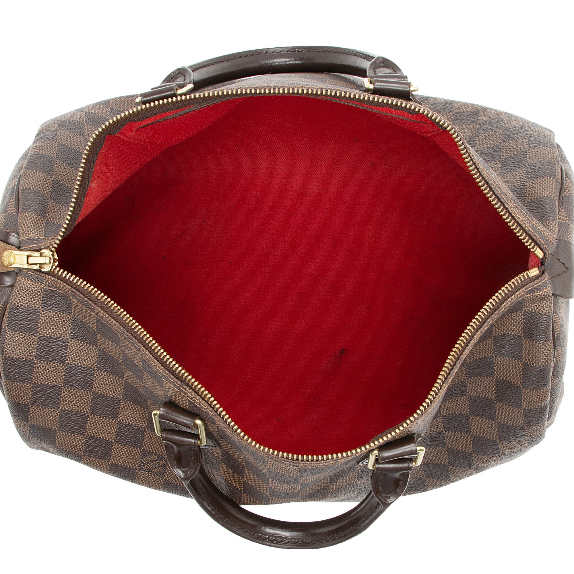 Louis Vuitton Damier Ebene Speedy 35 Satchel