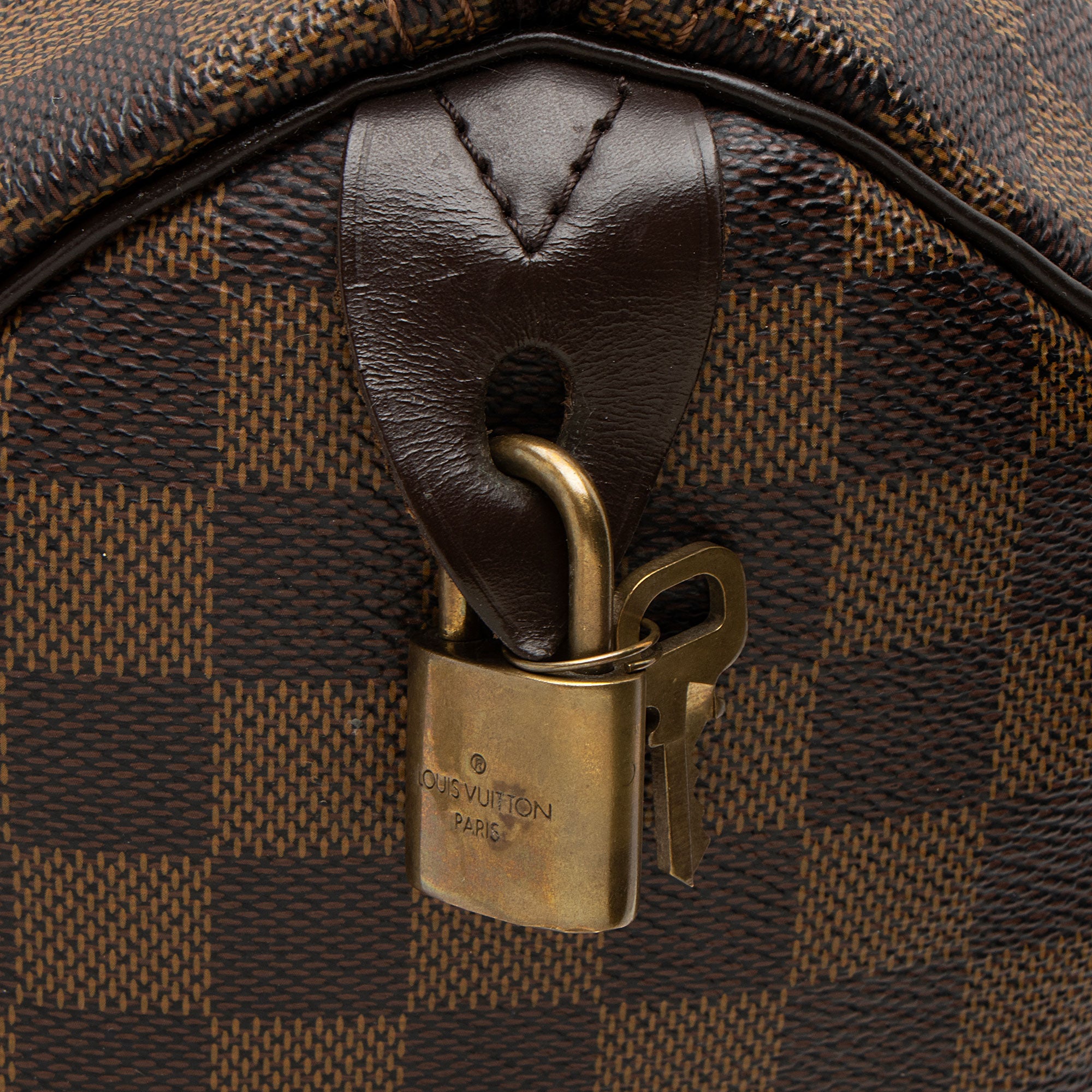 Louis Vuitton Damier Ebene Speedy 35 Satchel (SHF-w0gcrV)