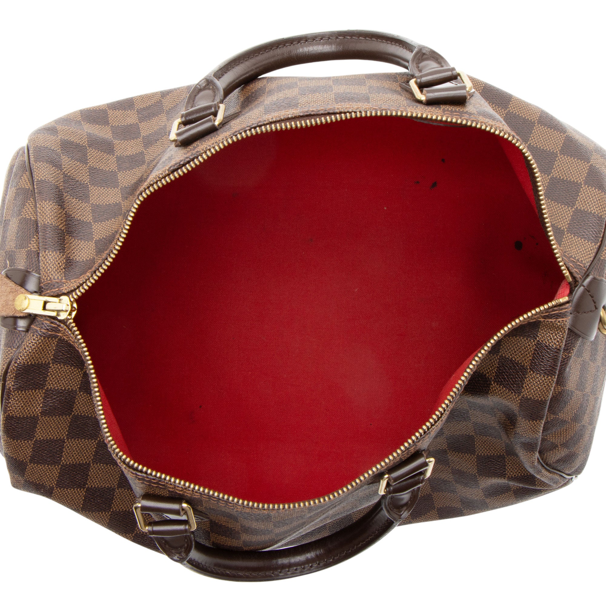 Louis Vuitton Damier Ebene Speedy 35 Satchel