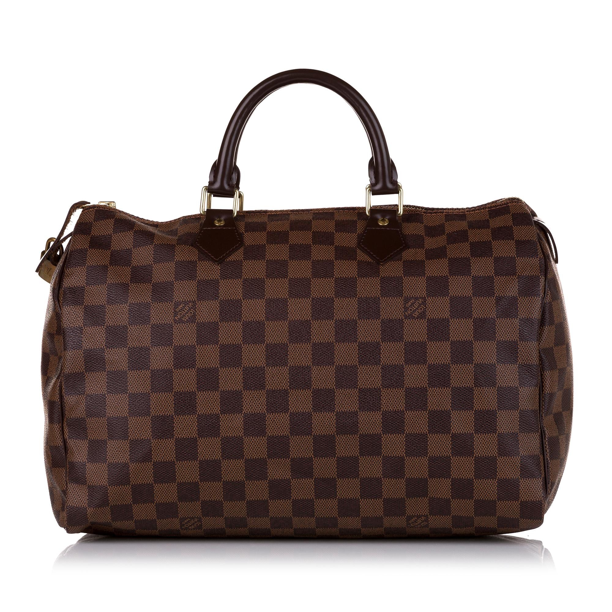 Louis Vuitton Damier Ebene Speedy 35 (SHG-35200)