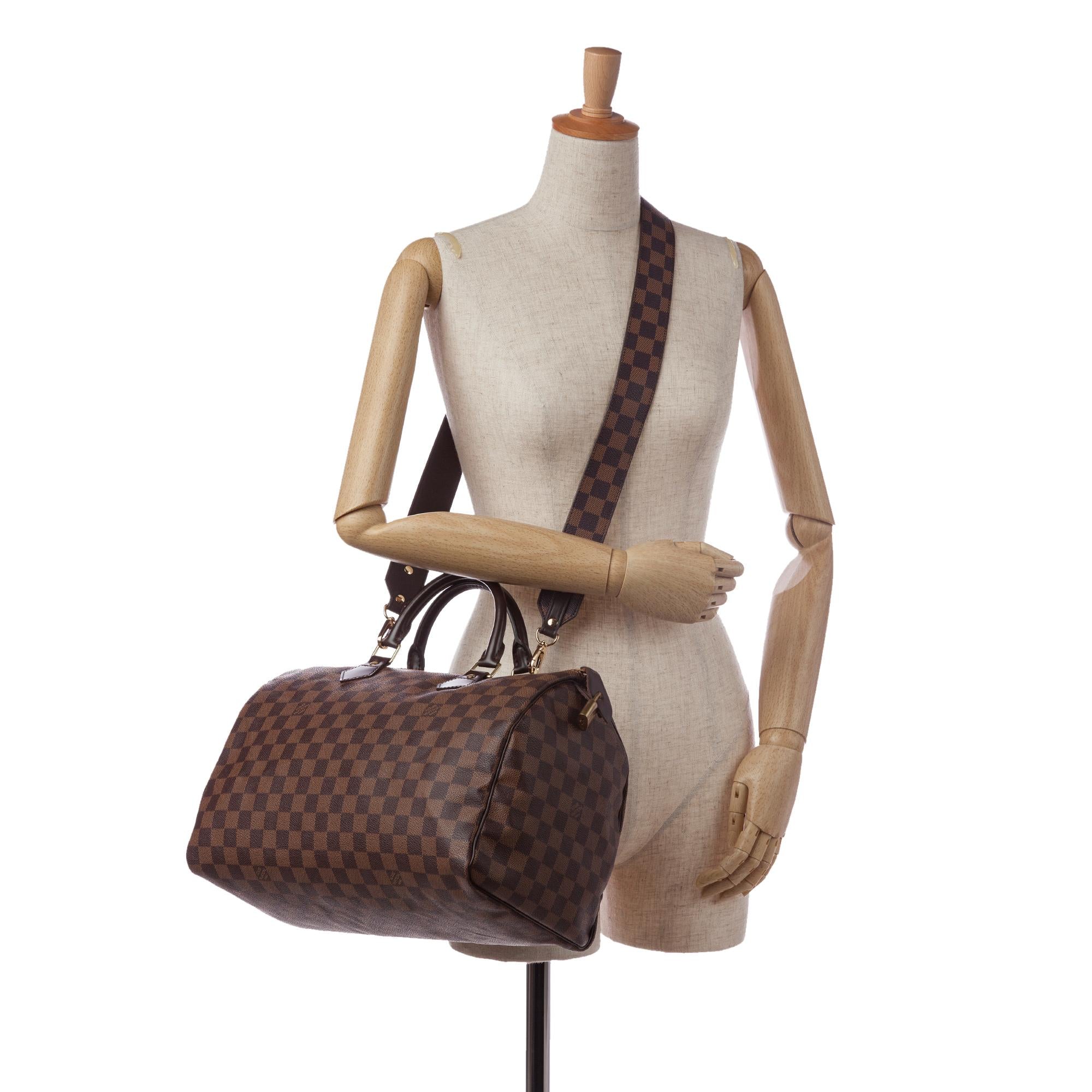 Louis Vuitton Damier Ebene Speedy 35 (SHG-35200)