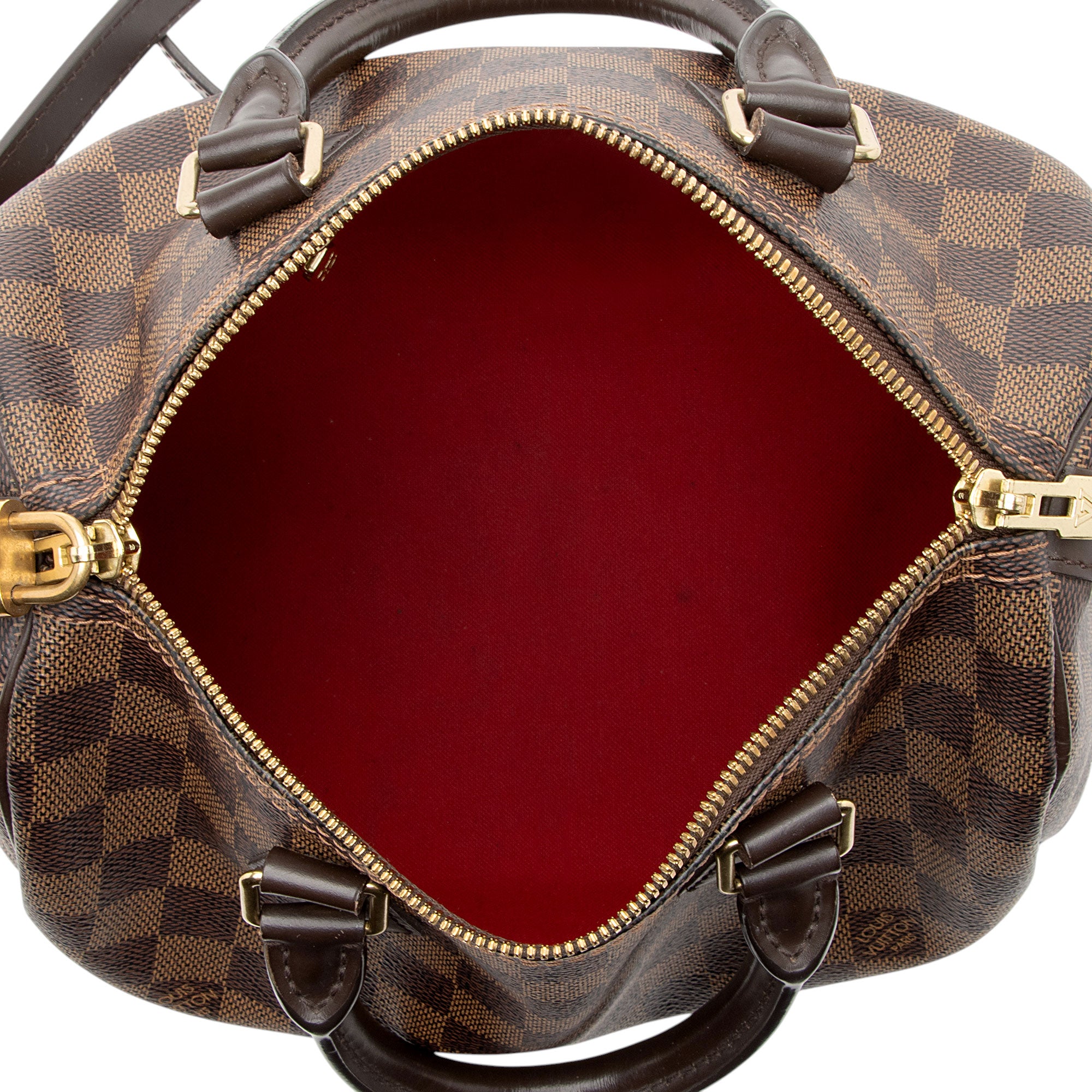 Louis Vuitton Damier Ebene Speedy Bandouliere 25 Satchel