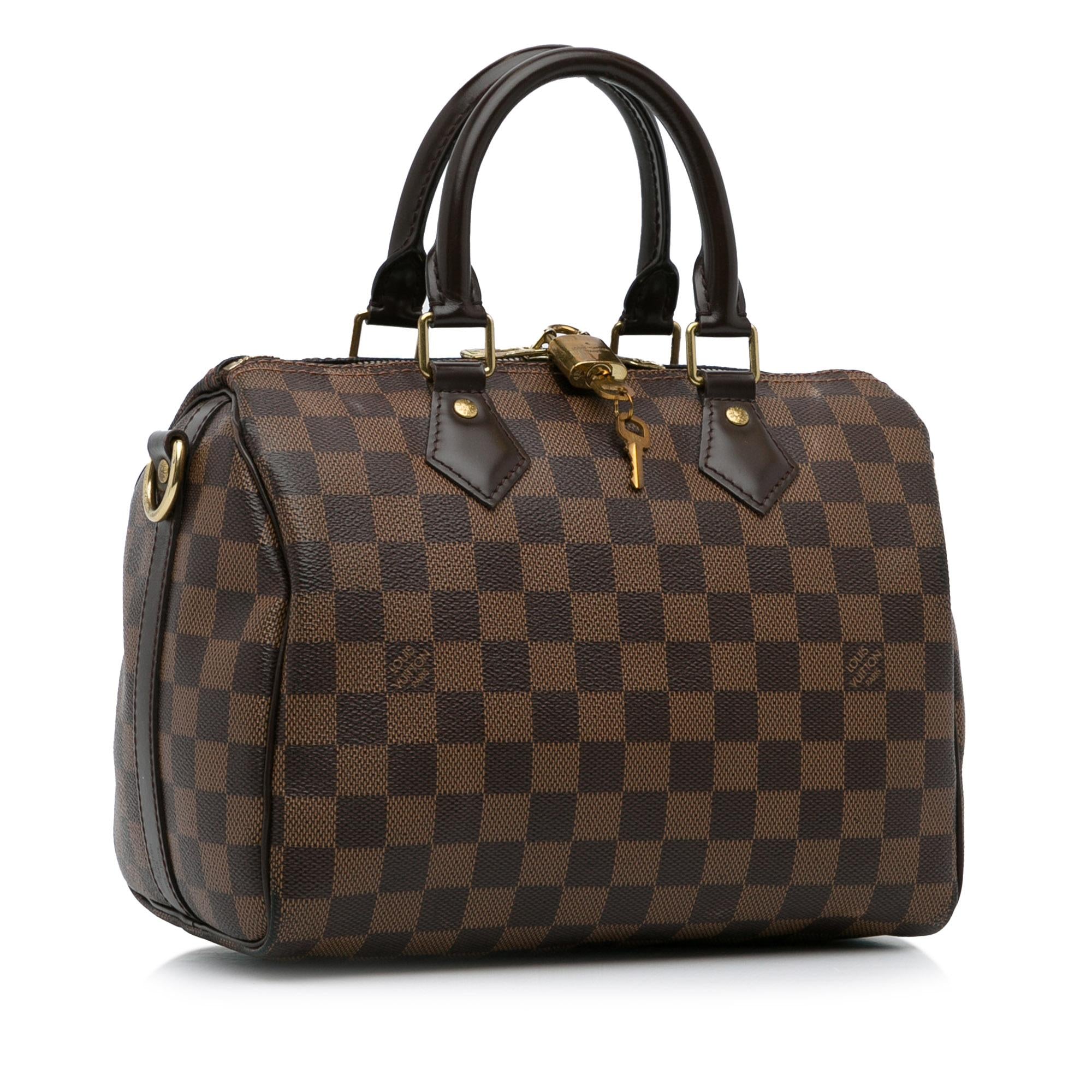 Louis Vuitton Damier Ebene Speedy Bandouliere 25 (SHG-mXHWO8)