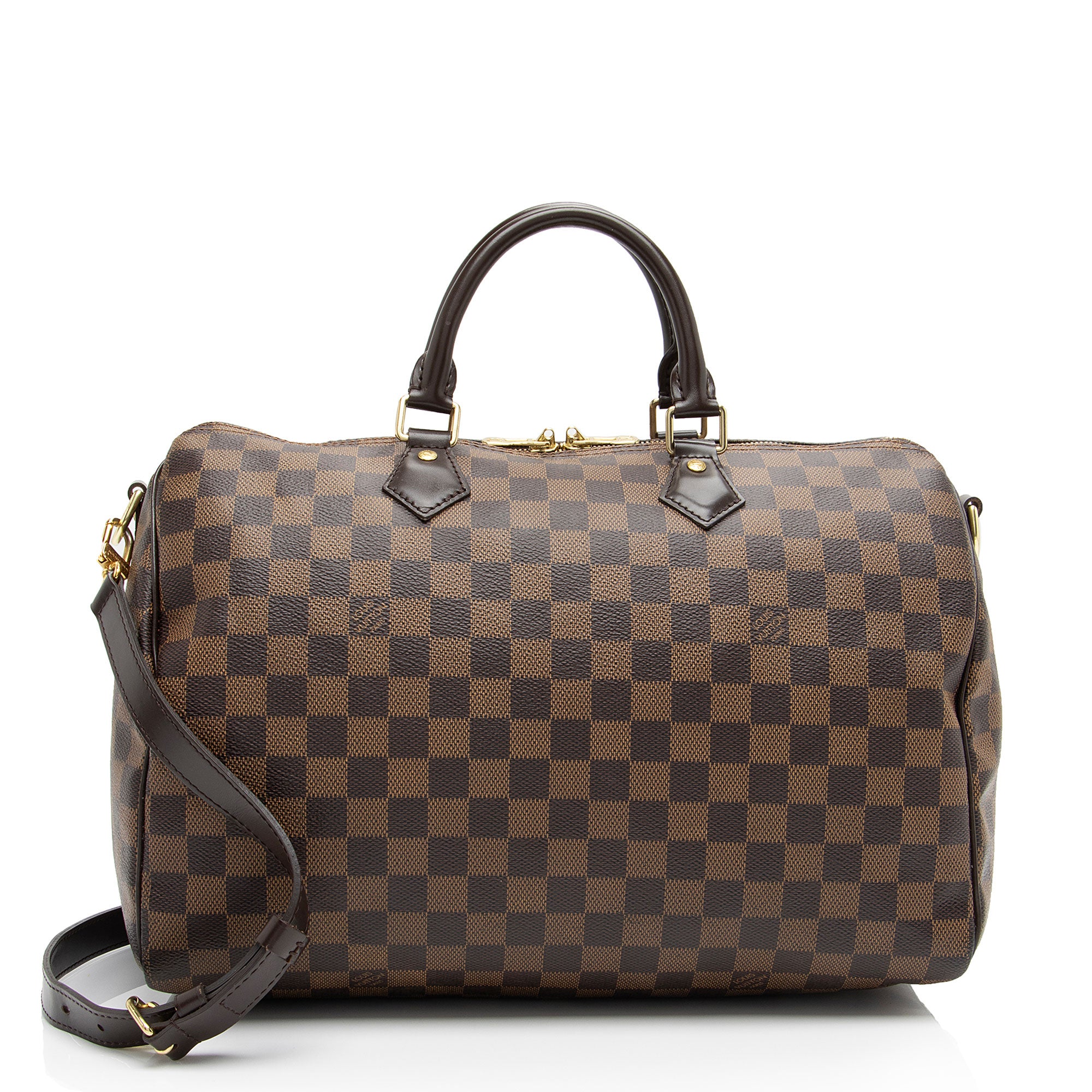 Louis Vuitton Damier Ebene Speedy Bandouliere 35 Satchel (SHF-GJQw2k)