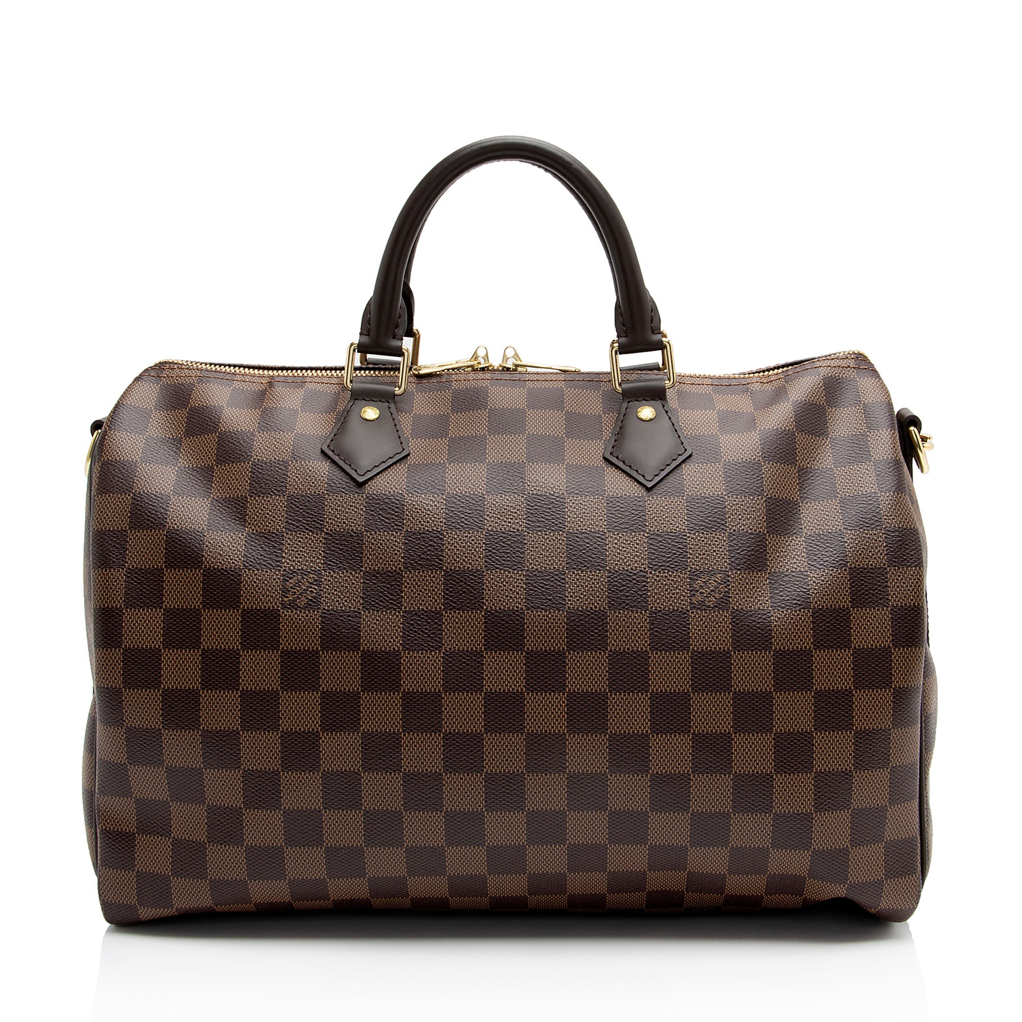 Louis Vuitton Damier Ebene Speedy Bandouliere 35 Satchel (SHF-zqmgHr)