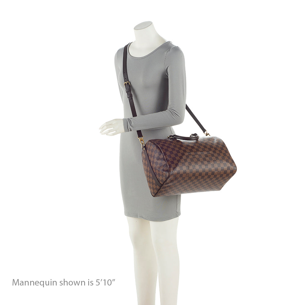 Louis Vuitton Damier Ebene Speedy Bandouliere 35 Satchel (SHF-zqmgHr)