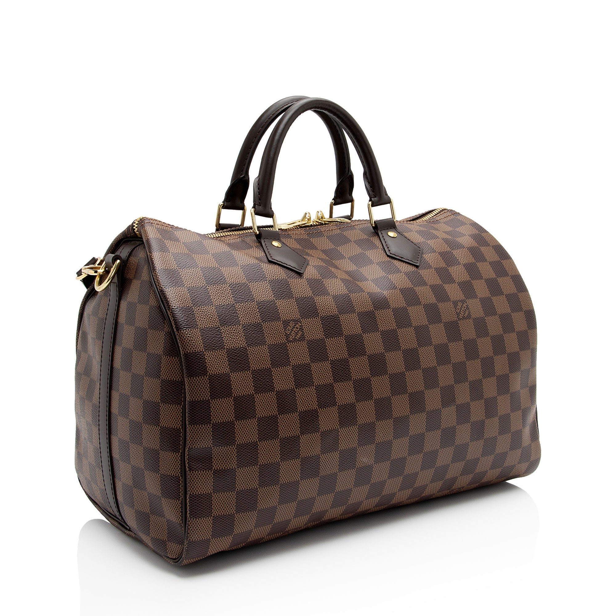 Louis Vuitton Damier Ebene Speedy Bandouliere 35 Satchel (SHF-zqmgHr)