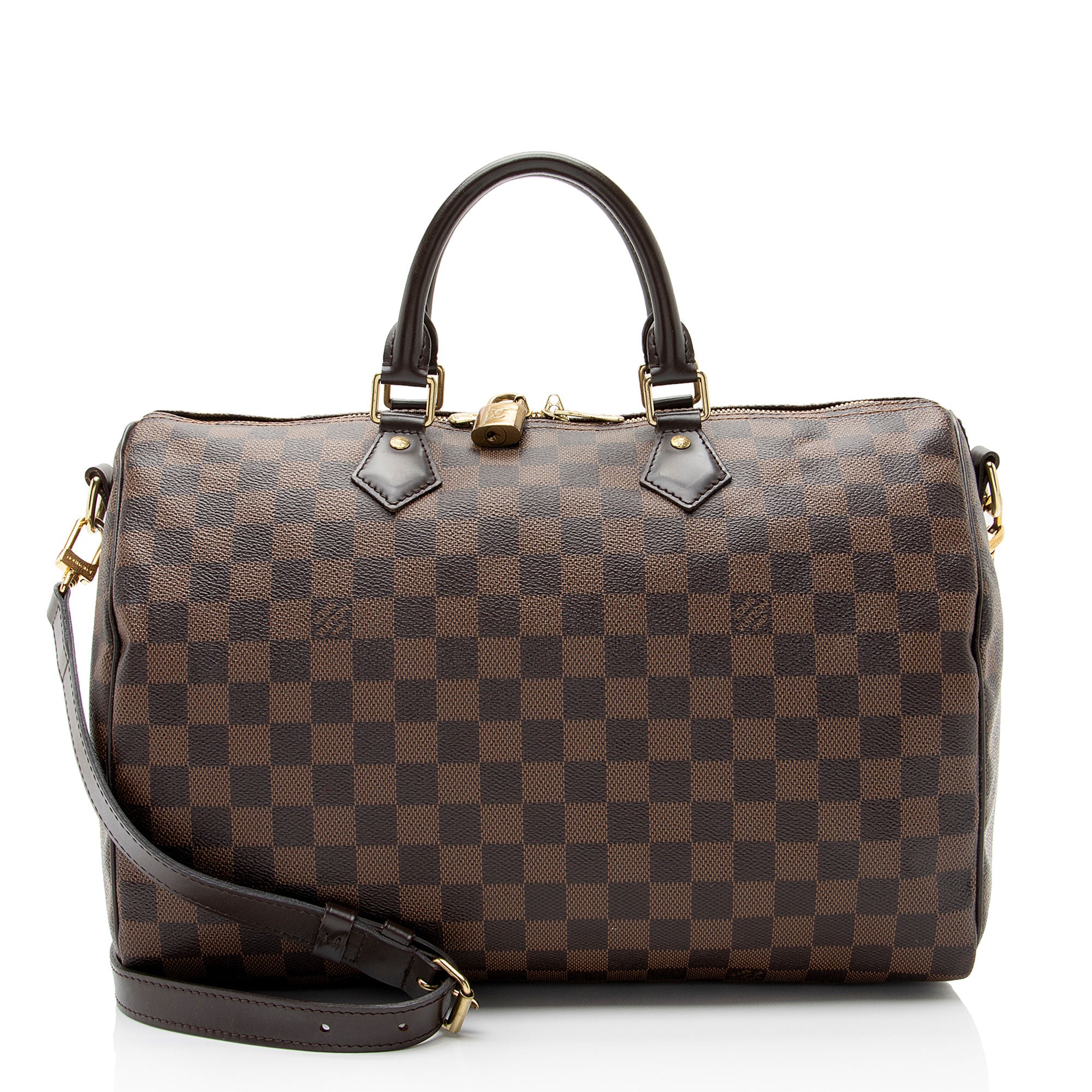 Louis Vuitton Damier Ebene Speedy Bandouliere 35 Satchel (SHF-bZa26R)