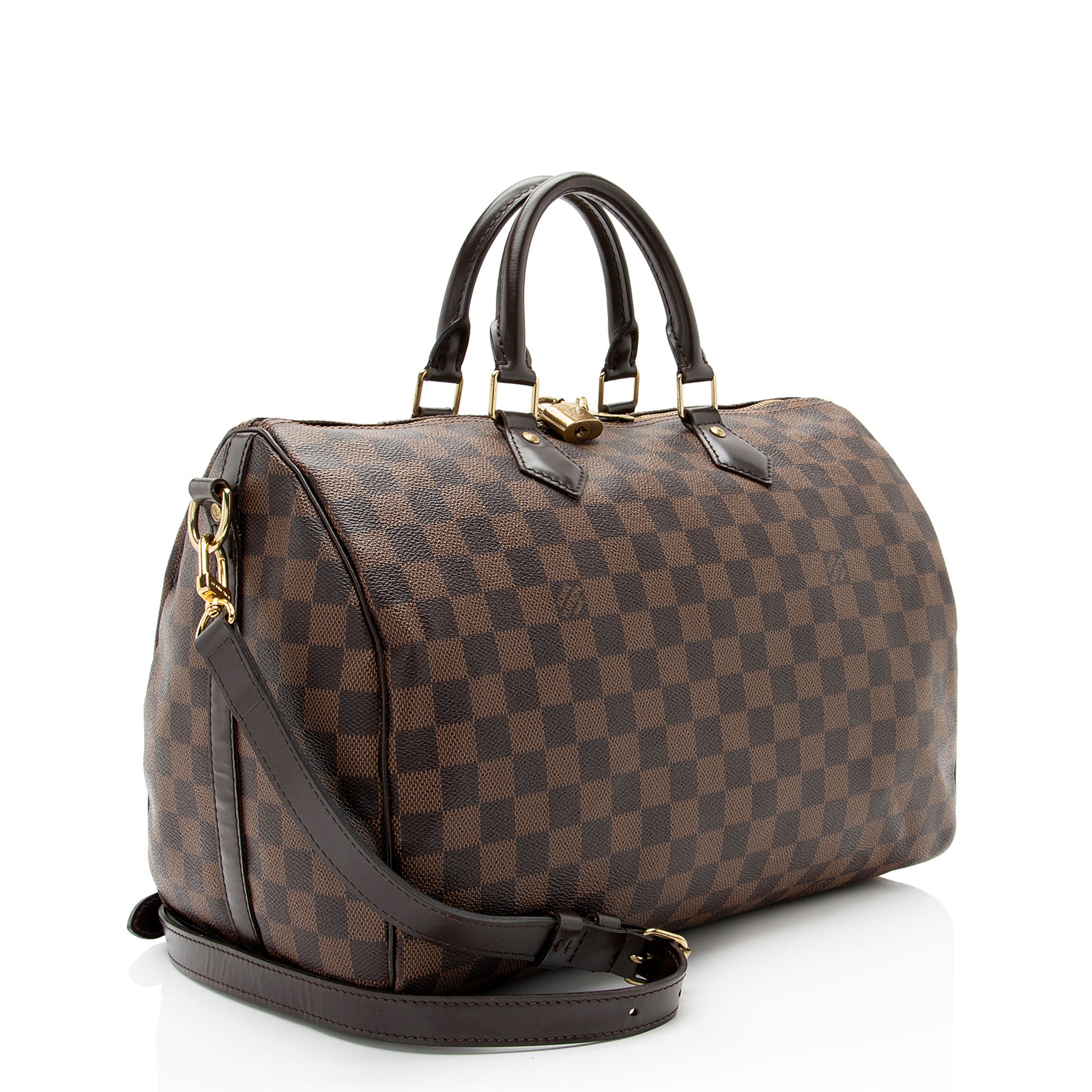 Louis Vuitton Damier Ebene Speedy Bandouliere 35 Satchel (SHF-bZa26R)