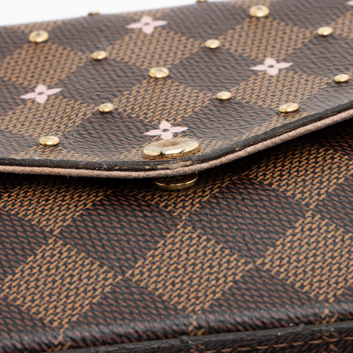Louis Vuitton Damier Ebene Studded Felicie Pochette