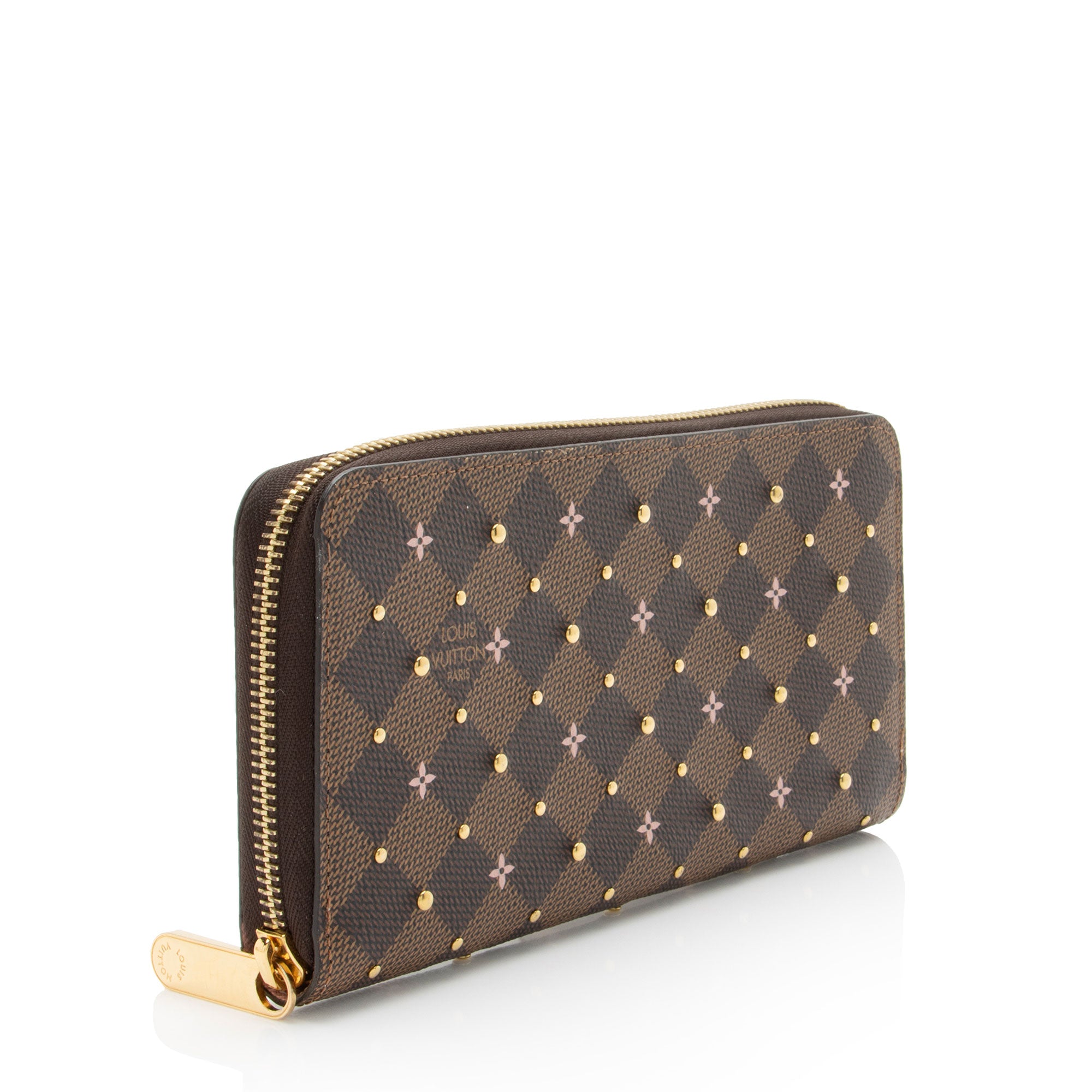 Louis Vuitton Damier Ebene Studded Zippy Wallet