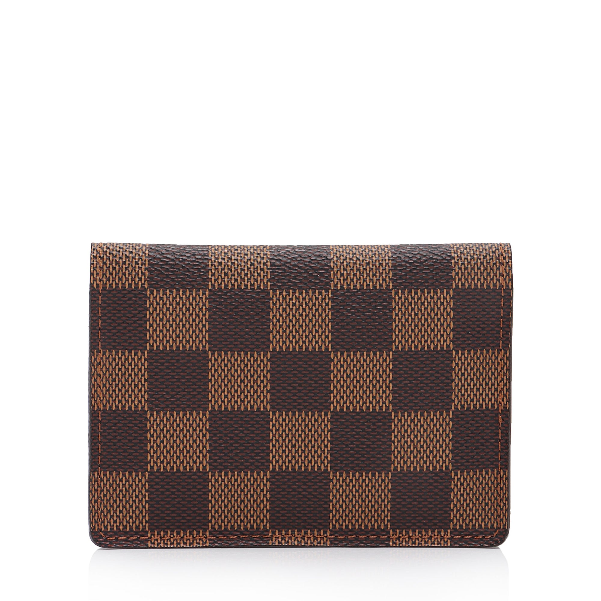 Louis Vuitton Damier Ebene Two Card Holder Wallet (SHF-Fox7xD)