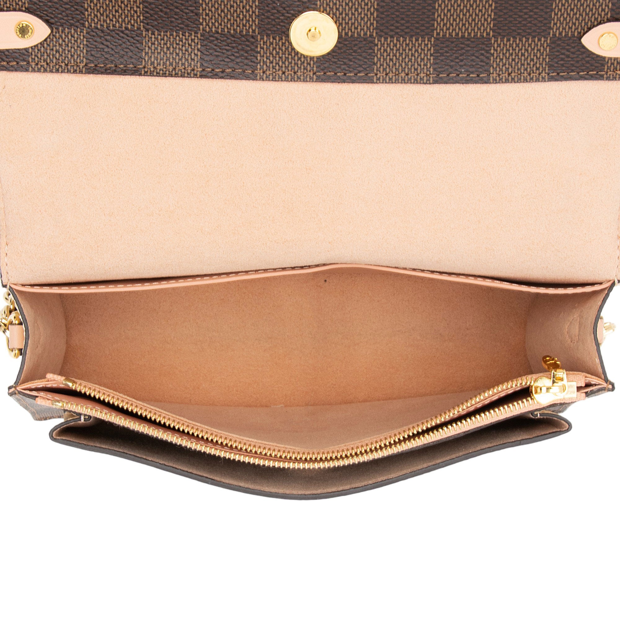 Louis Vuitton Damier Ebene Vavin Chain Wallet (SHF-SzZMpa)