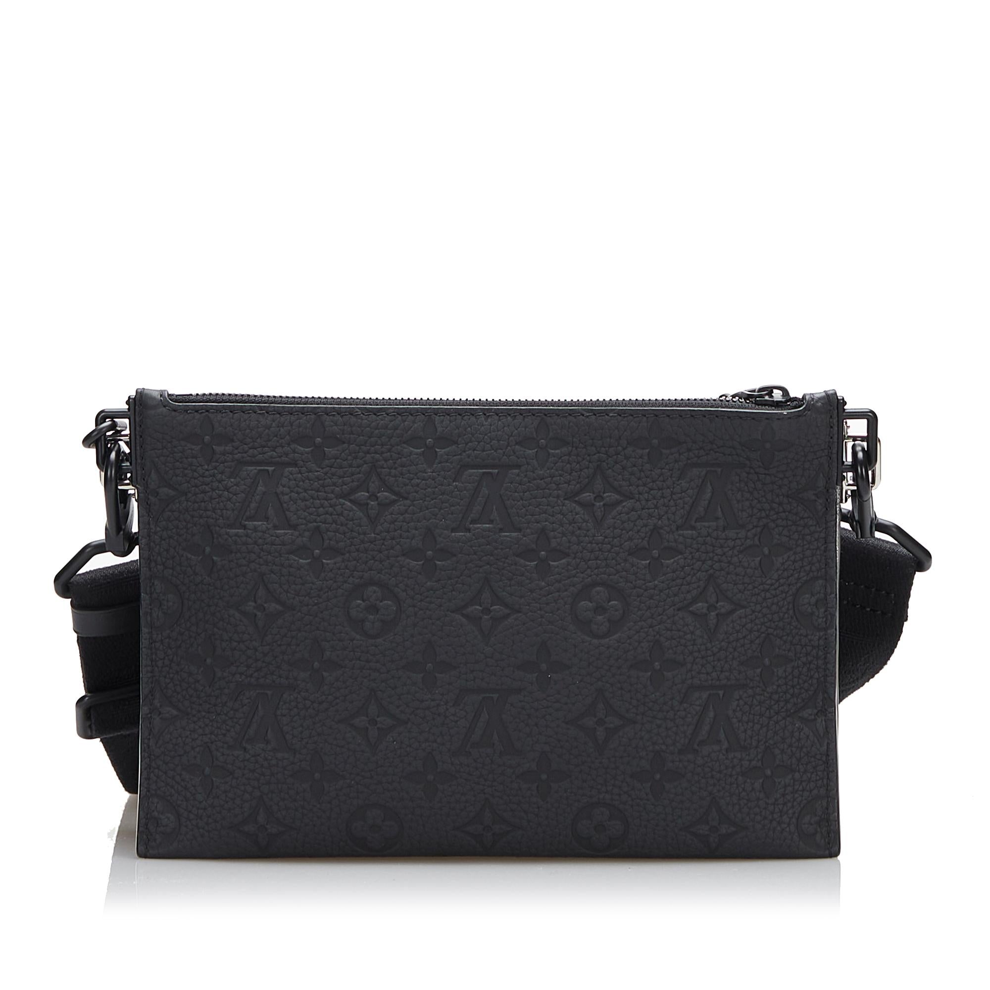 Louis Vuitton Damier Glitter Taurillon In The Loop Trio Pouch (SHG-5PeliZ)