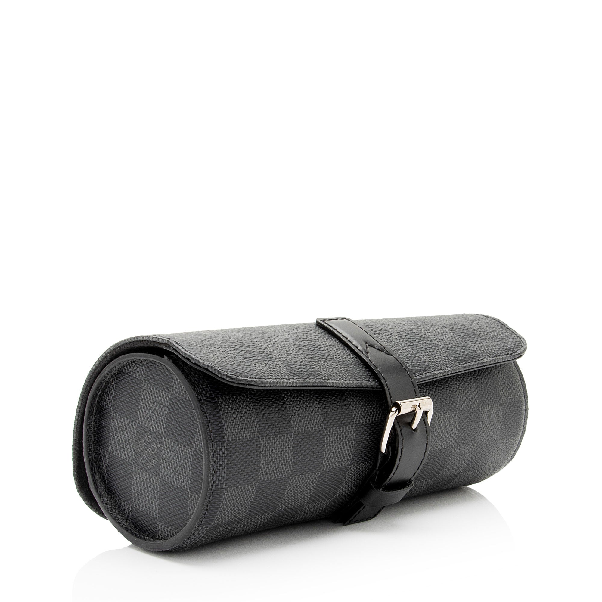 Louis Vuitton Damier Graphite 3 Watch Travel Case (SHF-9Dcky9)