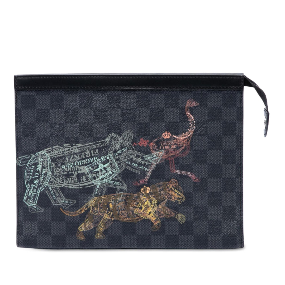 Louis Vuitton Damier Graphite Wild Animals Pochette Voyage MM