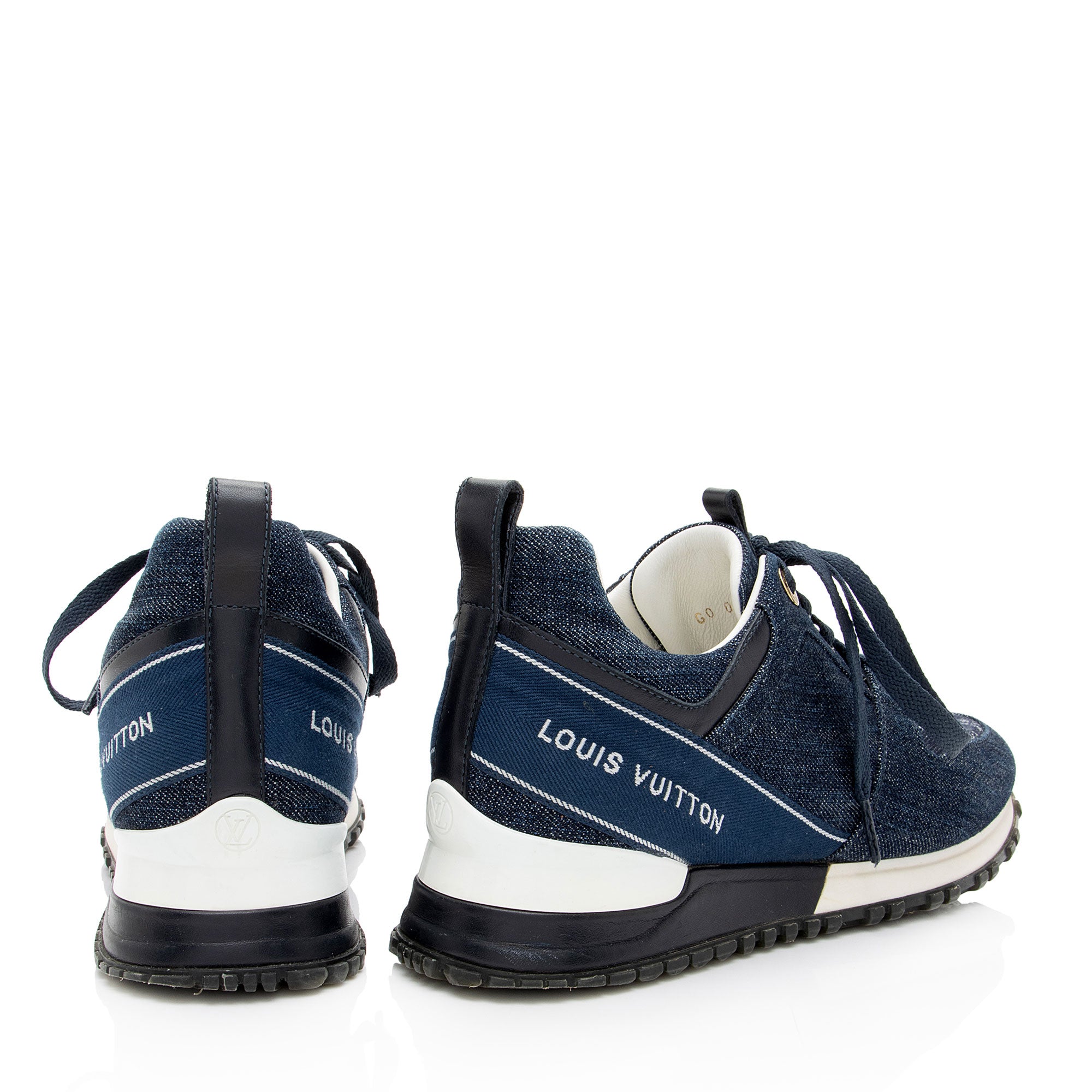 Louis Vuitton Monogram Denim Run Away Sneakers - Size 5 / 35