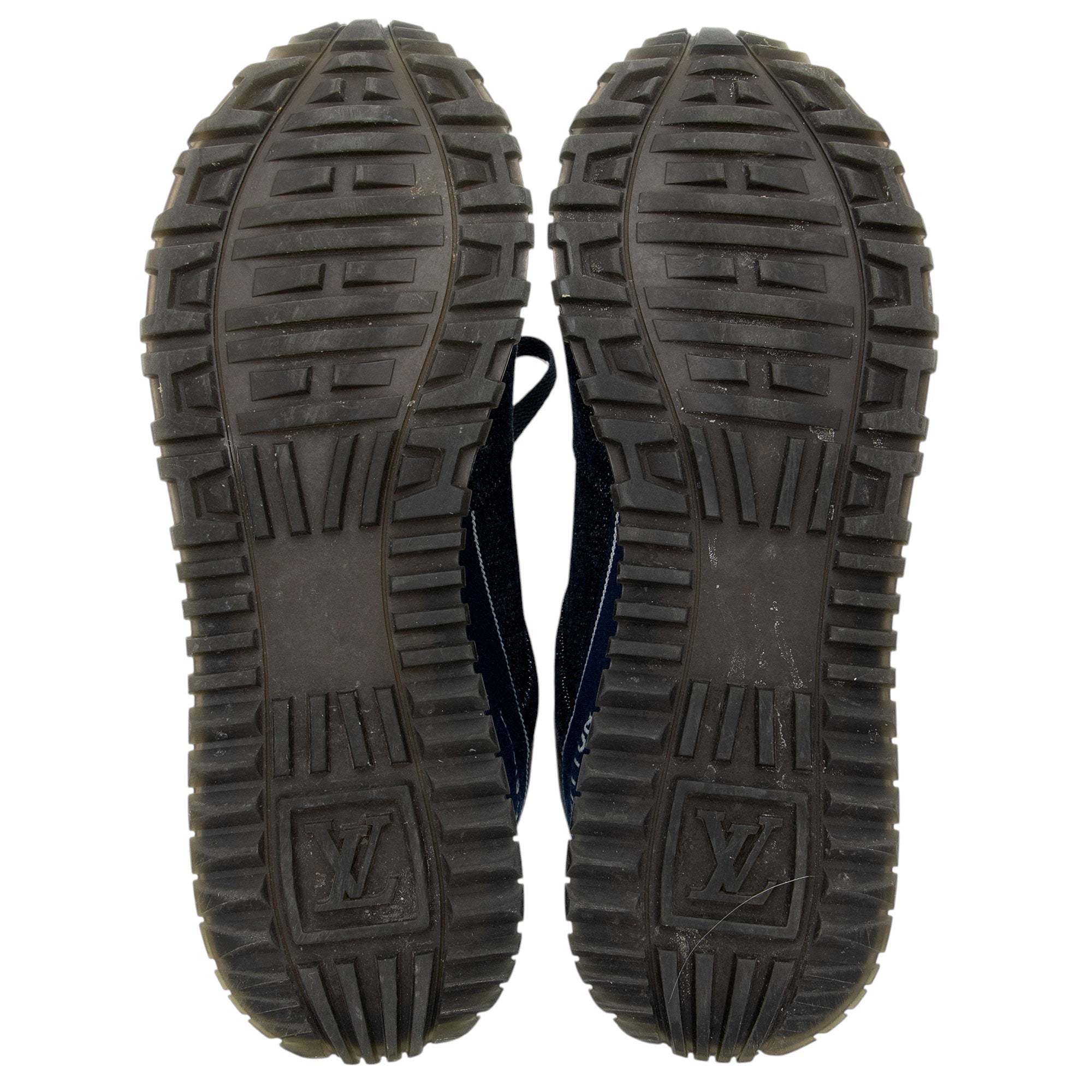 Louis Vuitton Monogram Denim Run Away Sneakers - Size 5 / 35