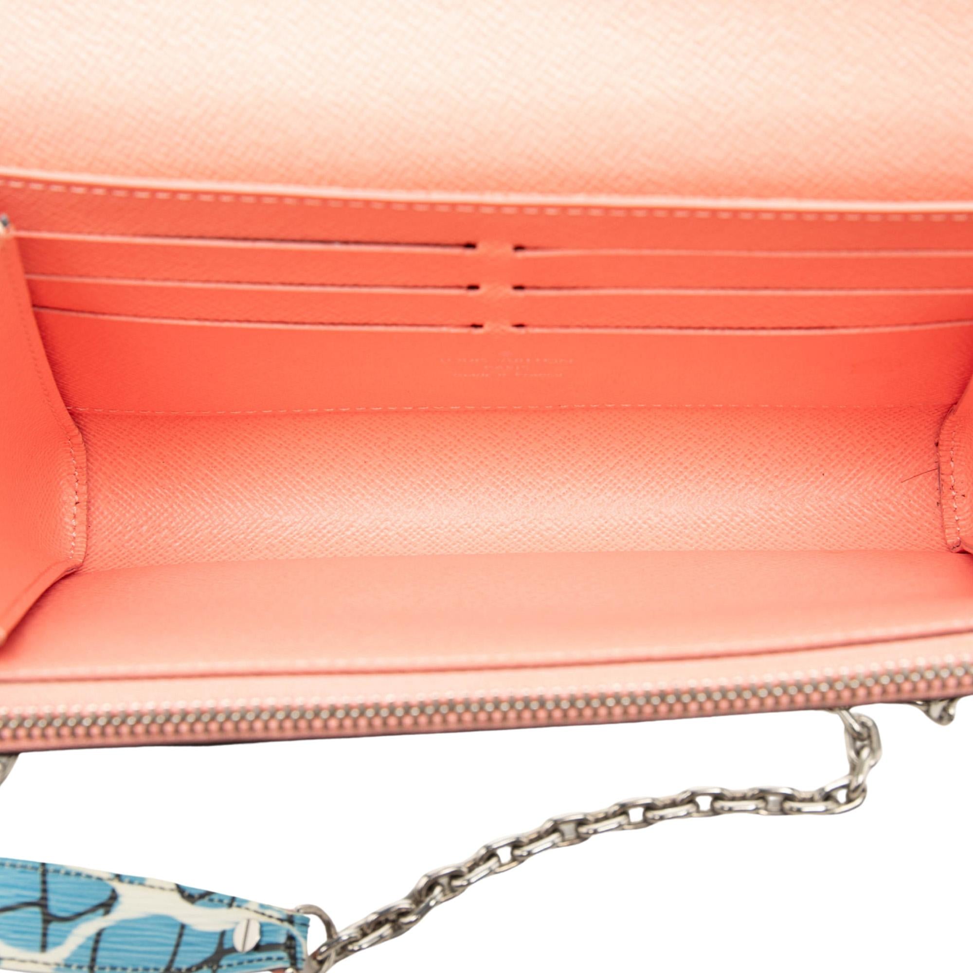 Louis Vuitton Epi Aqua Twist Wallet on Chain
