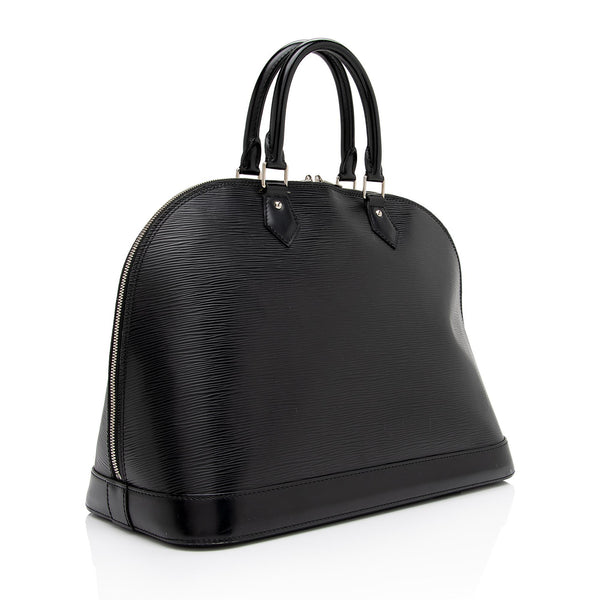 LOUIS VUITTON Epi Leather Alma Black Satchel Bag