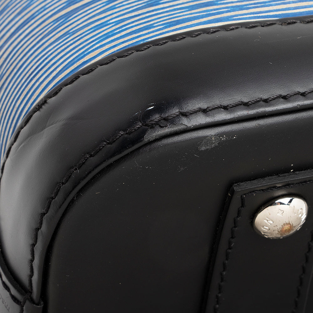 Louis Vuitton Epi Leather Denim Alma BB Satchel (SHF-22105)