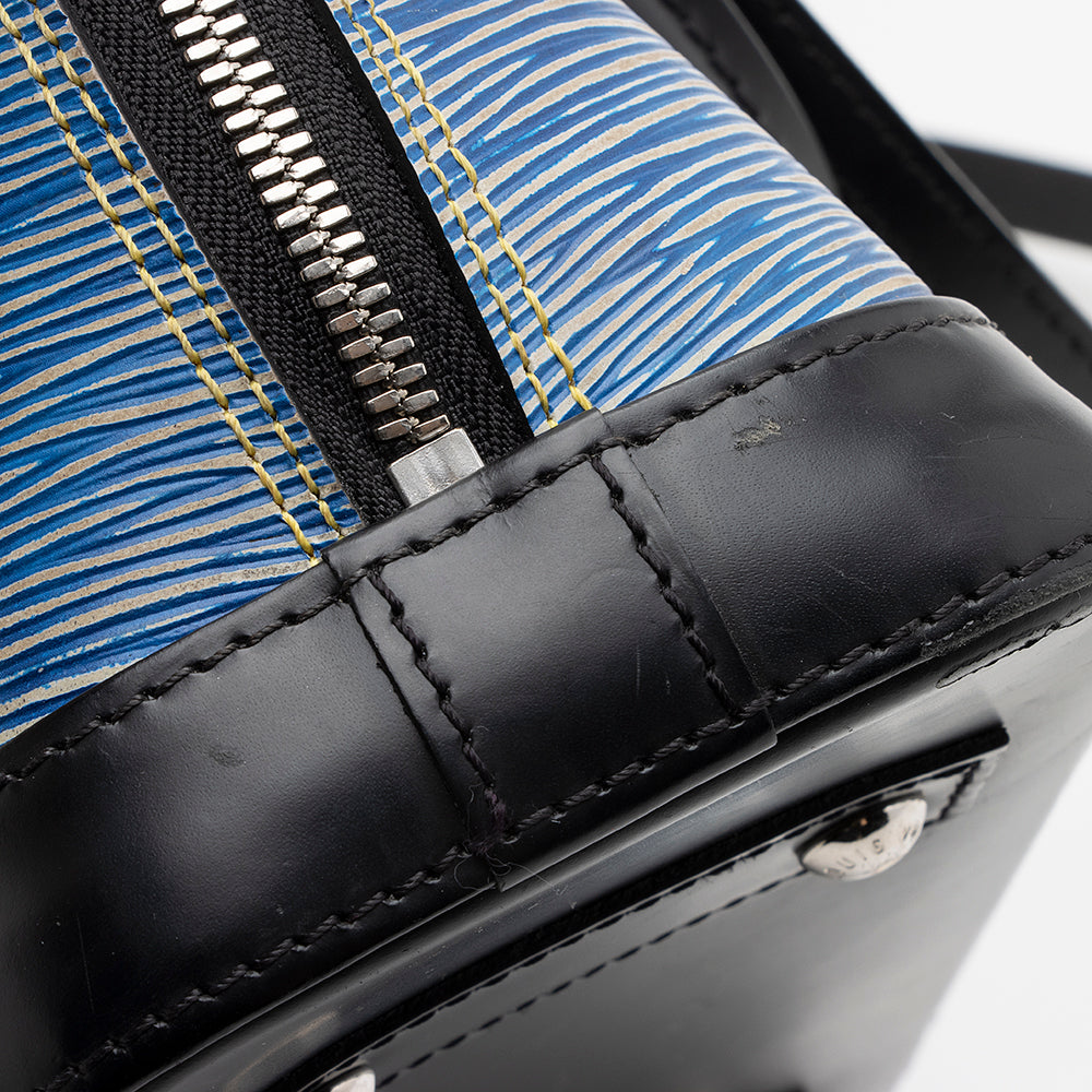 Louis Vuitton Epi Leather Denim Alma BB Satchel (SHF-22105)