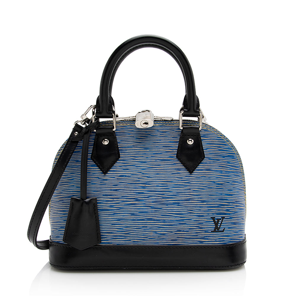 Louis Vuitton Epi Leather Denim Alma BB Satchel (SHF-22105)