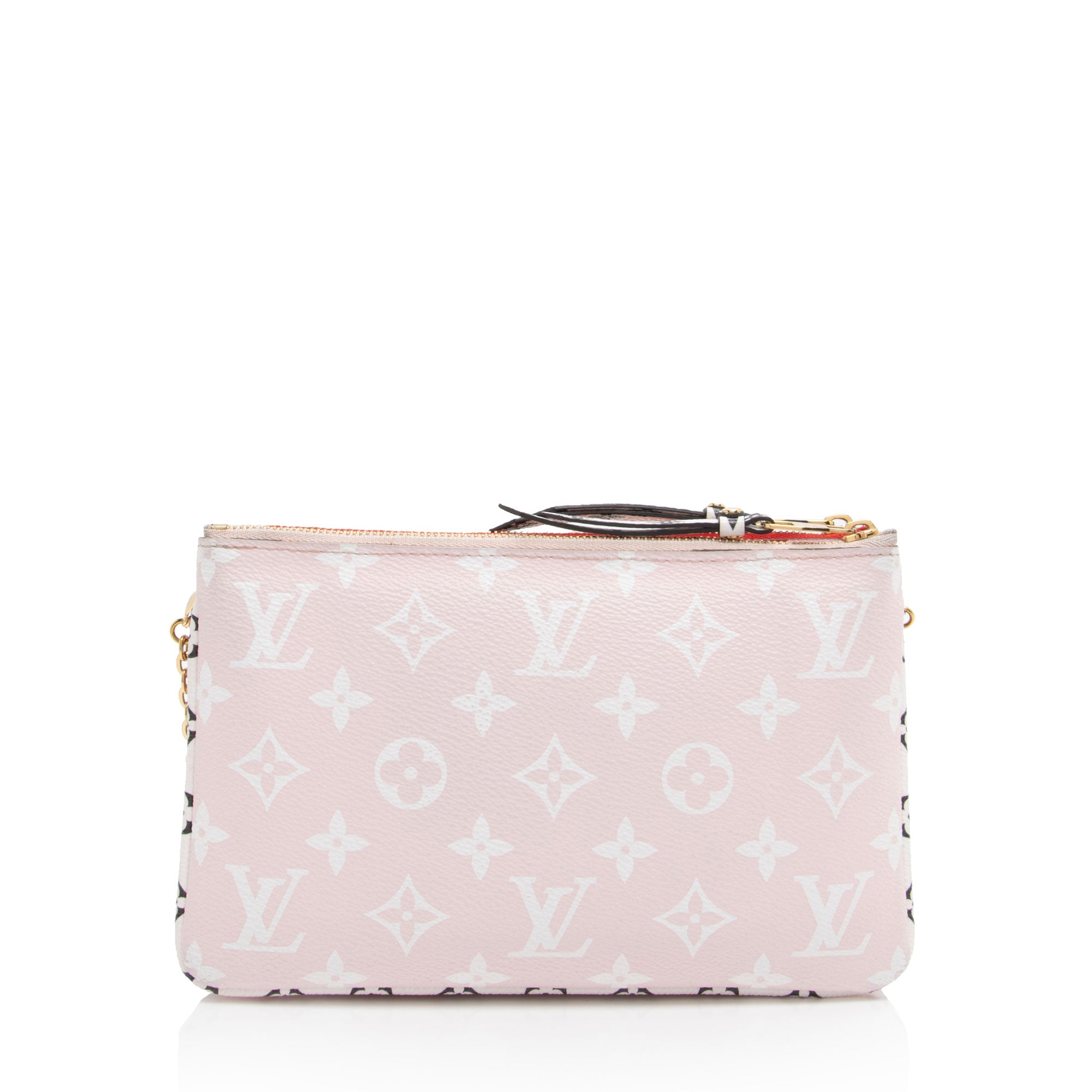 Louis Vuitton Giant Monogram Canvas Double Zip Pochette (SHF-quhlOa)