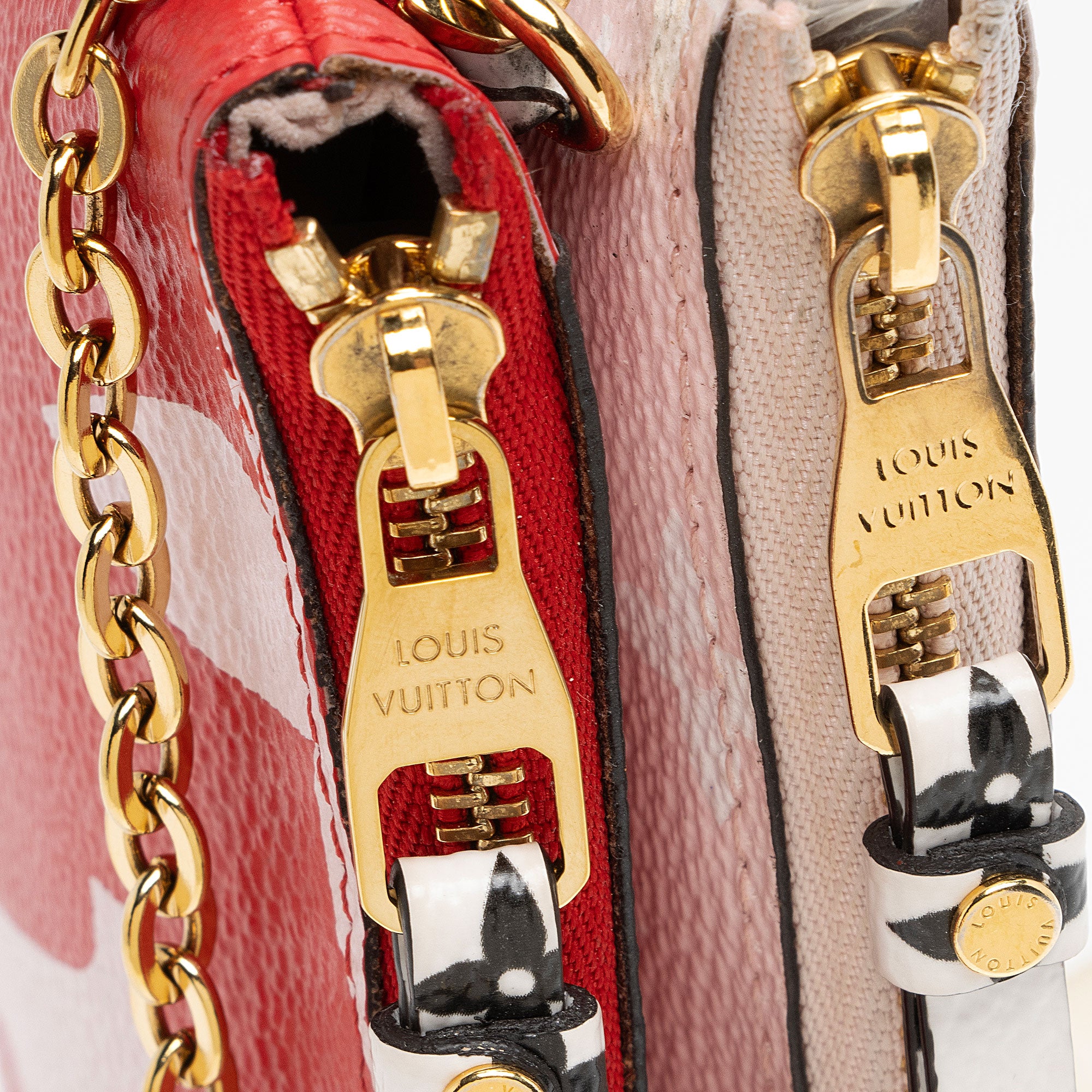 Louis Vuitton Giant Monogram Canvas Double Zip Pochette (SHF-quhlOa)