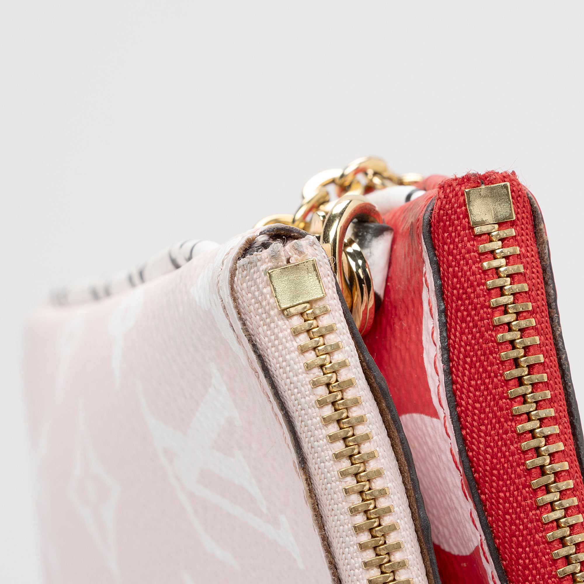 Louis Vuitton Giant Monogram Canvas Double Zip Pochette (SHF-quhlOa)