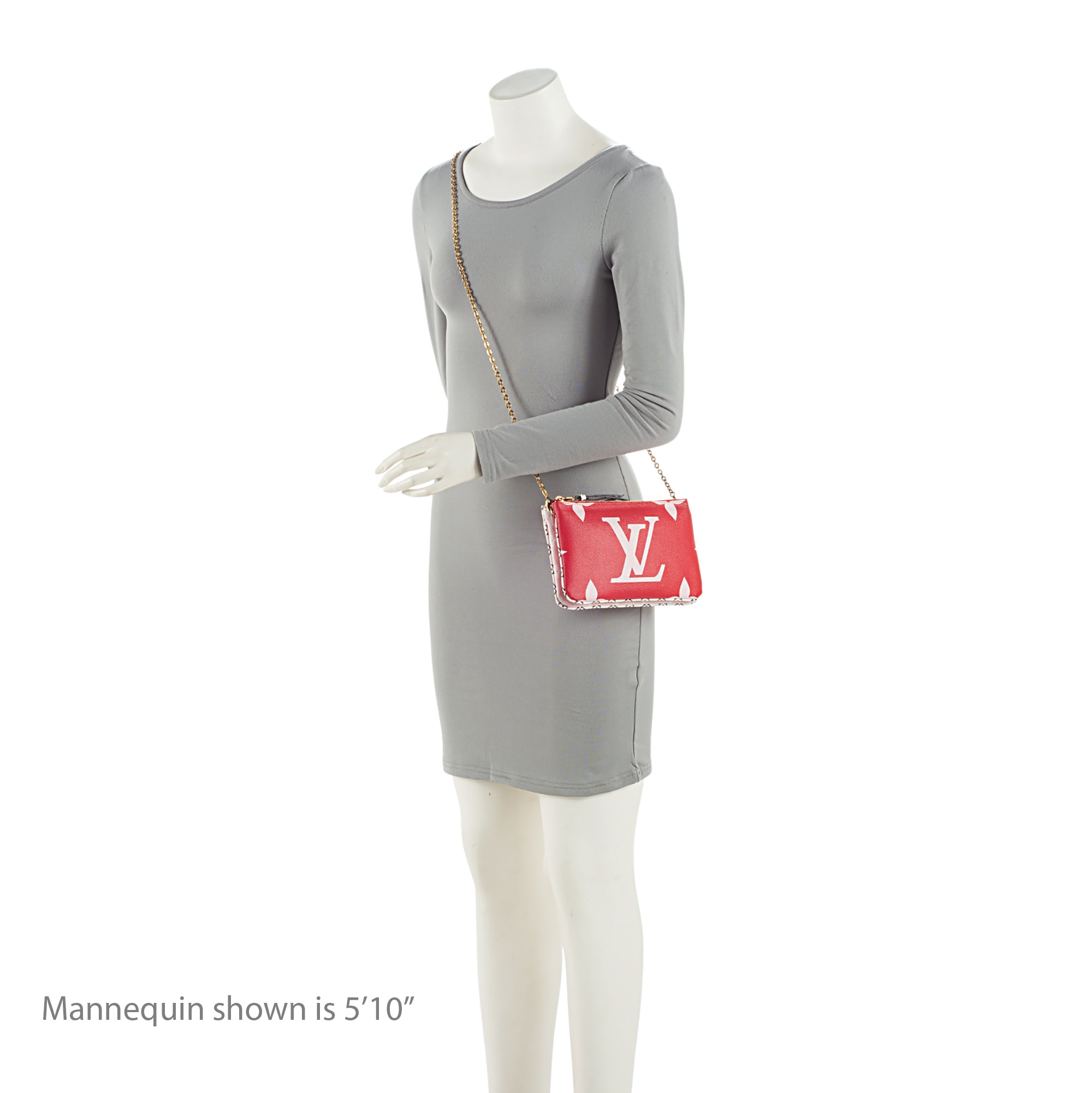 Louis Vuitton Giant Monogram Canvas Double Zip Pochette (SHF-quhlOa)